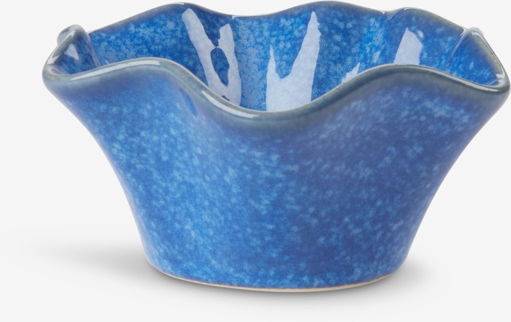 Tealight holder DARIAN D12xH6cm blue