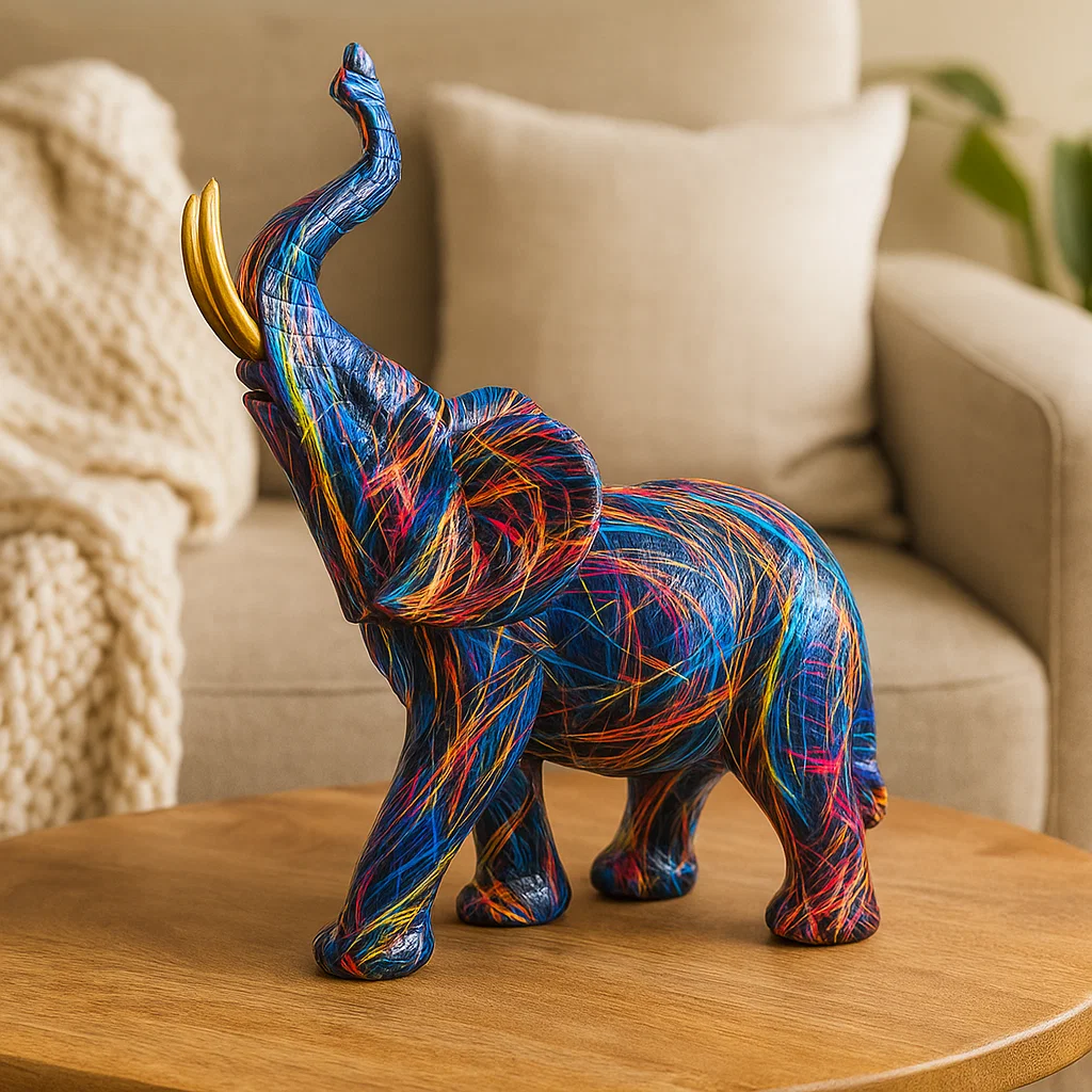 Colourful Elephant Statue