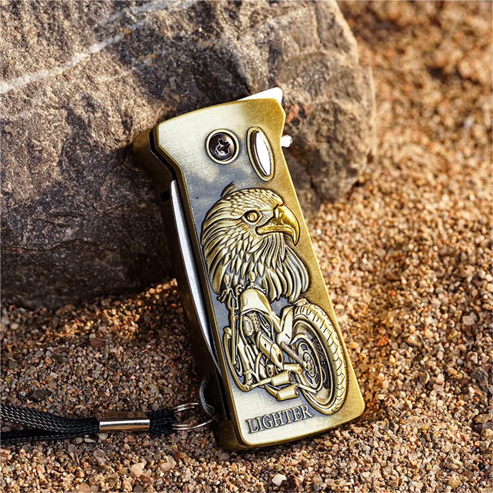 Multi-functional Windproof Lighter with Folding Knife and Bottle Opener