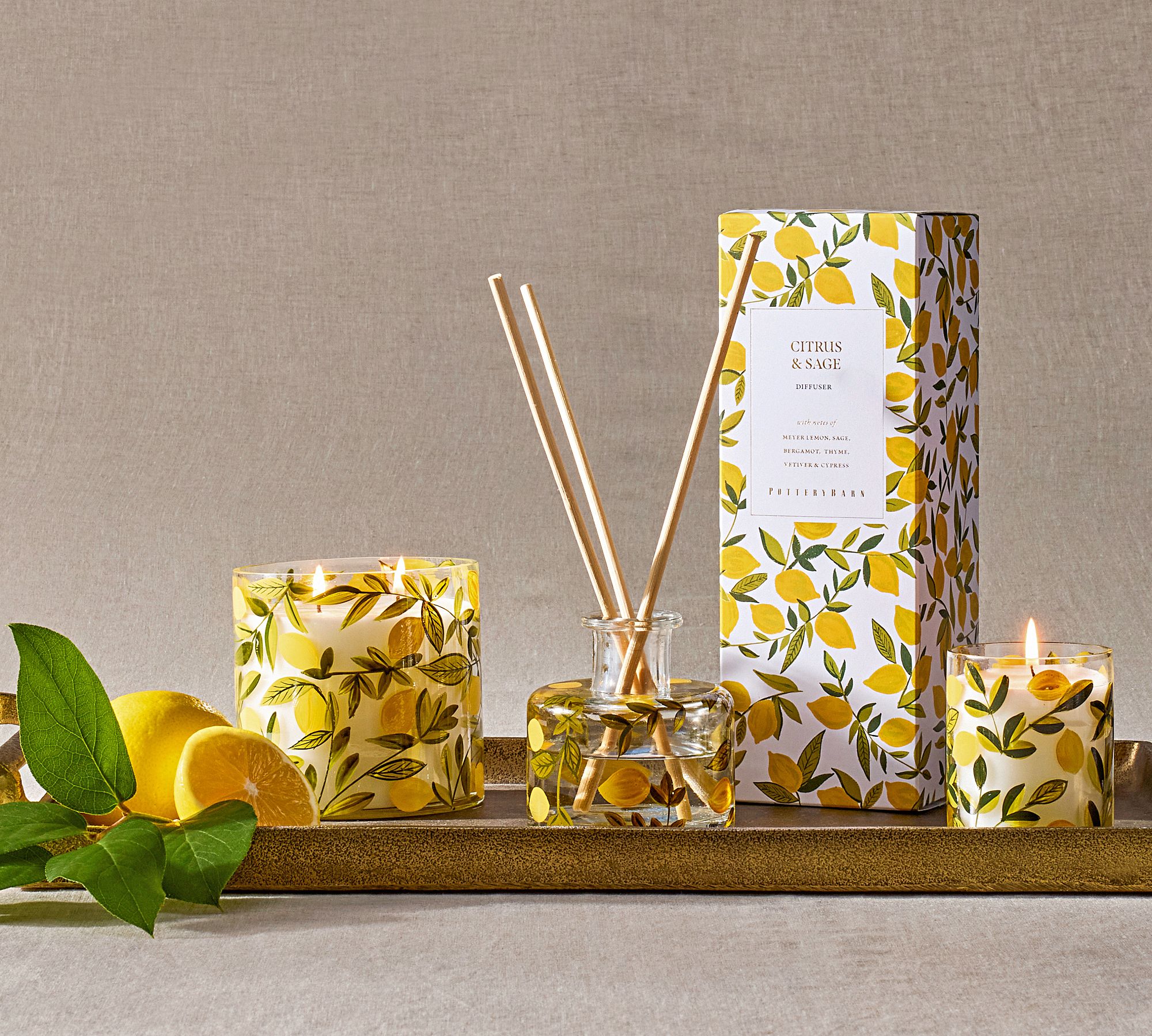 Hand Painted Flower Scent Collection - Citrus & Sage