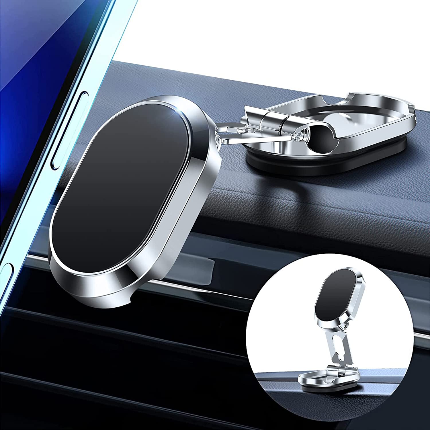 2023 New Years Sale - 45% OFF Alloy Folding Magnetic Car Phone Holder
