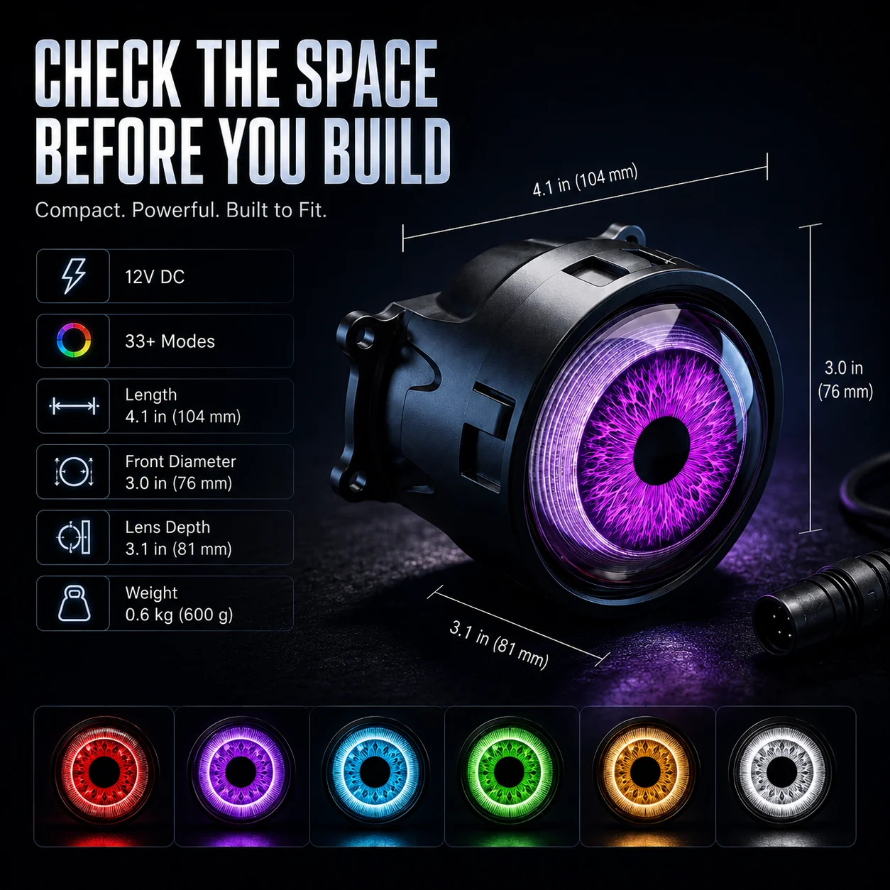 Demon Eye LED Car Ambient Light