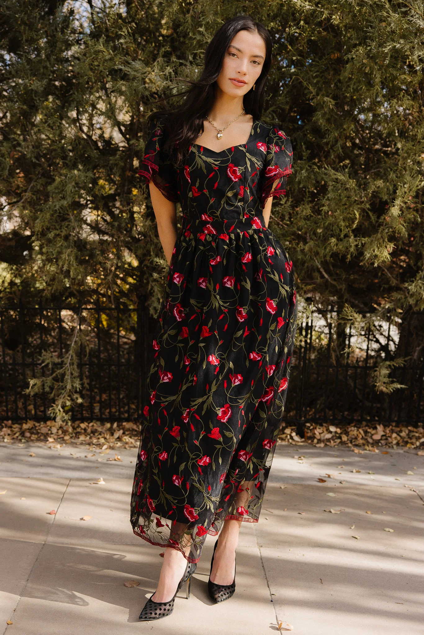Flora Dress in Romantic Roses
