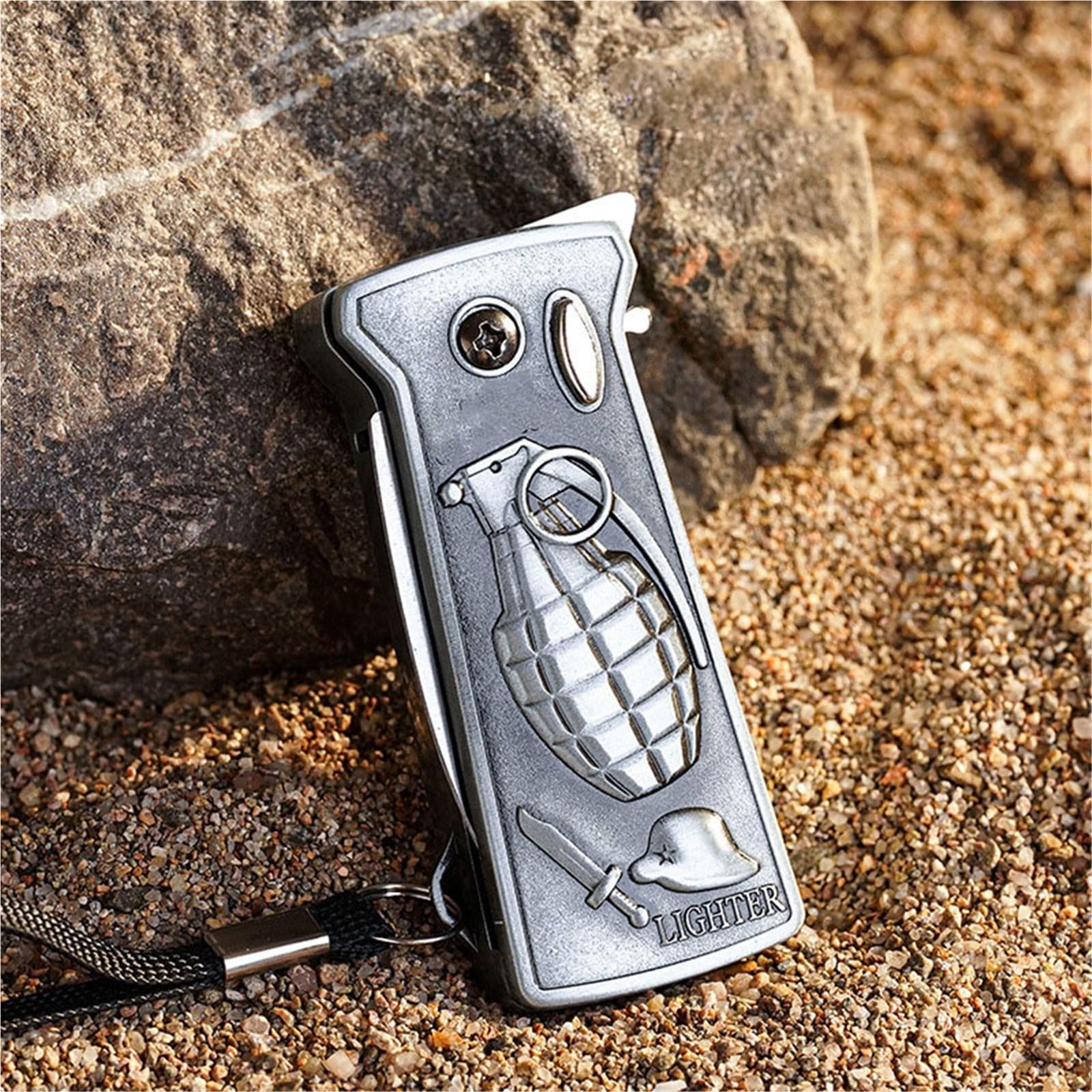 Multi-functional Windproof Lighter with Folding Knife and Bottle Opener
