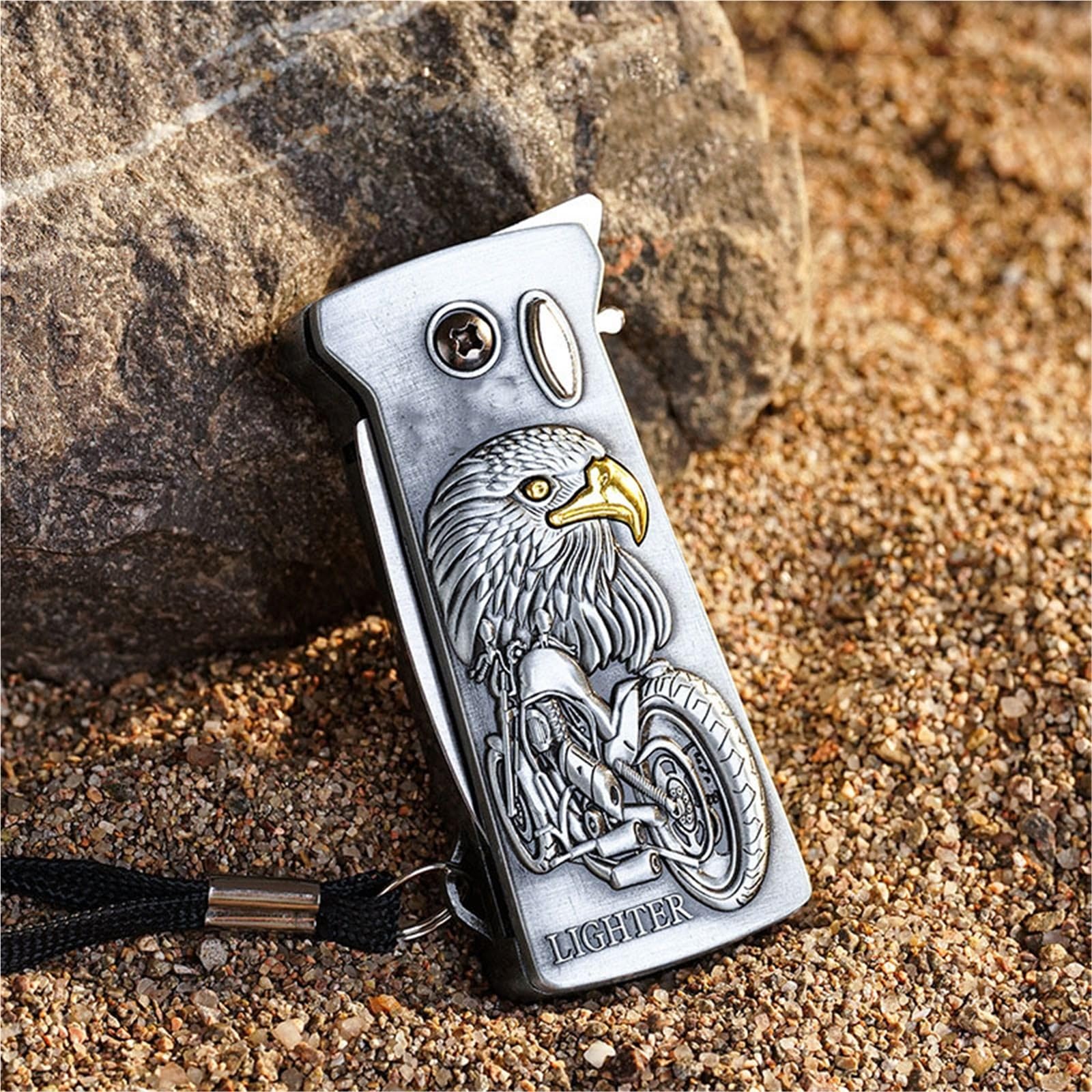 Multi-functional Windproof Lighter with Folding Knife and Bottle Opener