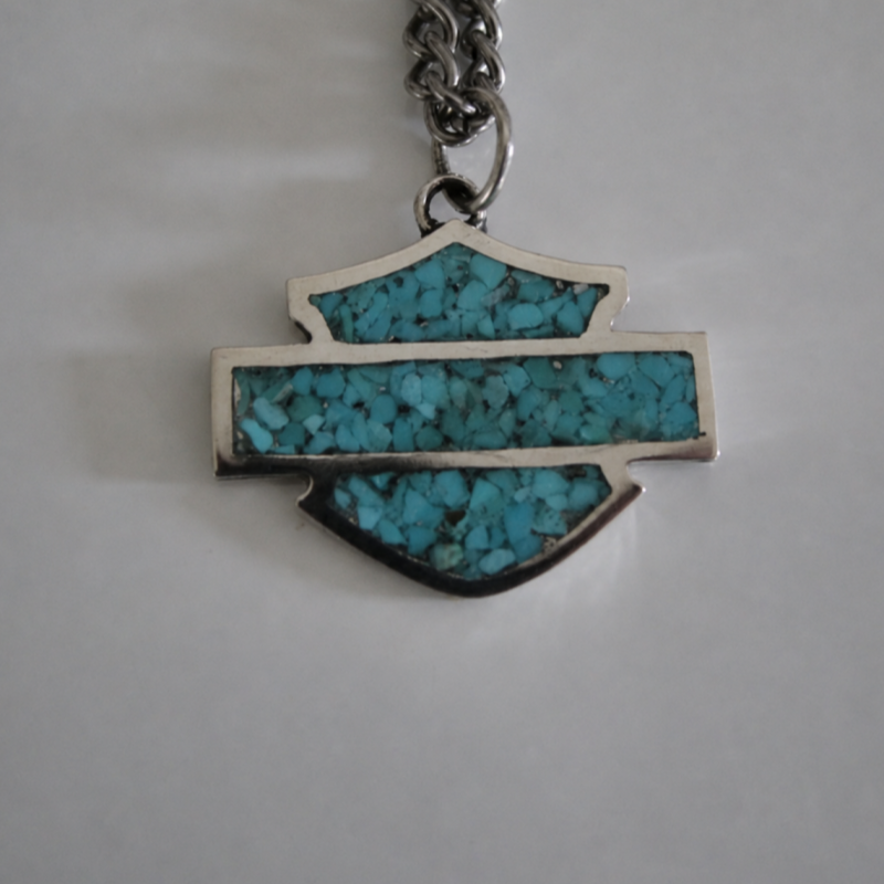 Handcrafted Shield Turquoise Pendant Necklace