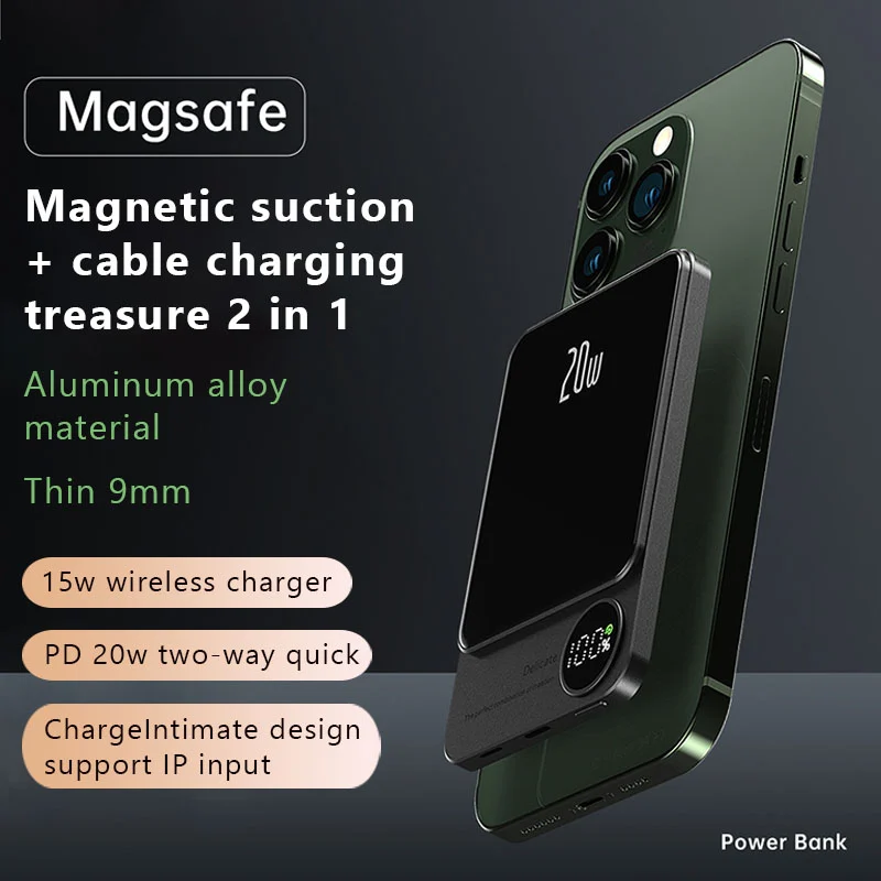 ( Early Mother's Day Sale - 47% OFF)-Macsafe Powerbank Magnetic-(Buy 10000mAh save more)