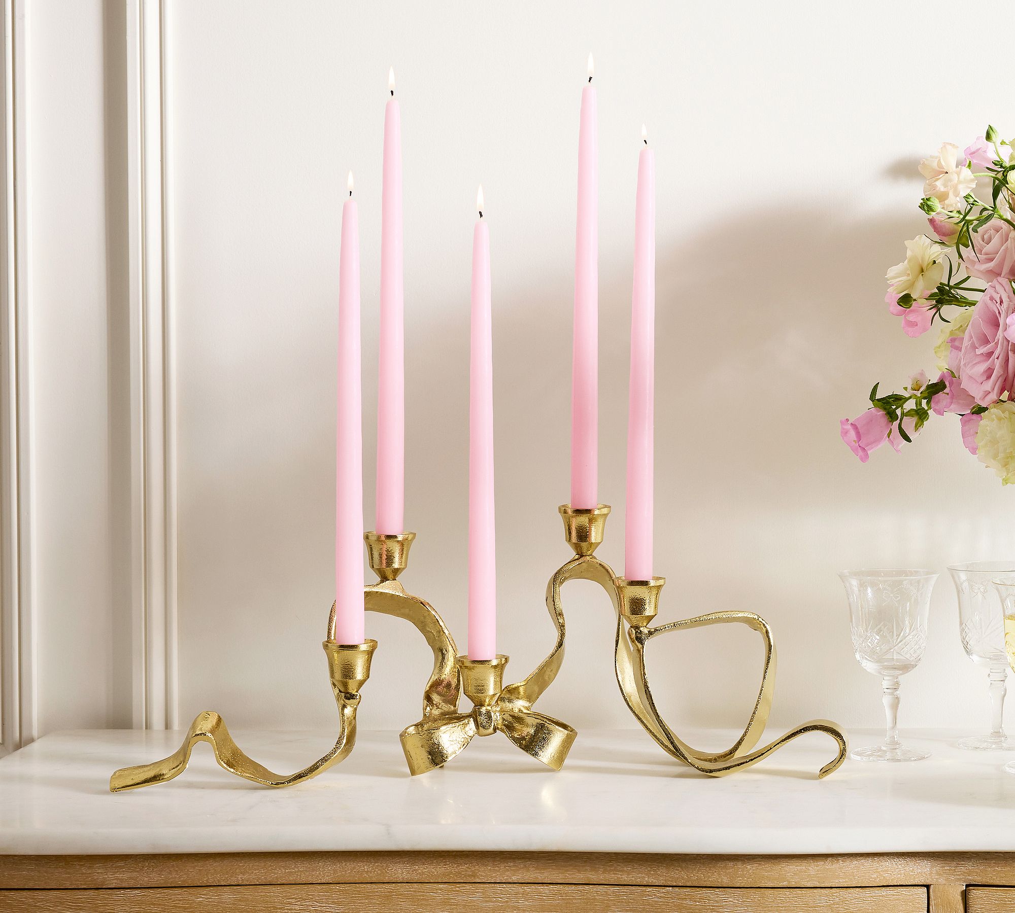 LoveShackFancy Figural Brass Ribbon Centerpiece