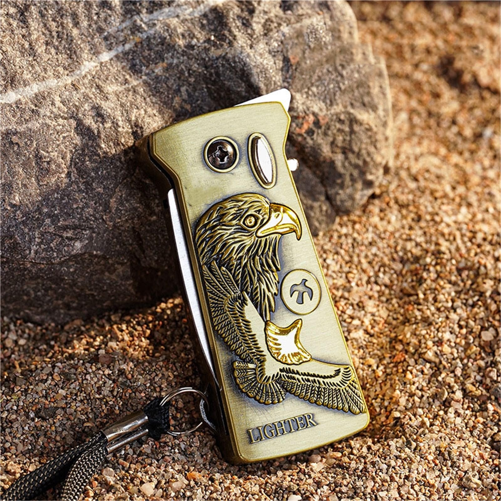 Multi-functional Windproof Lighter with Folding Knife and Bottle Opener