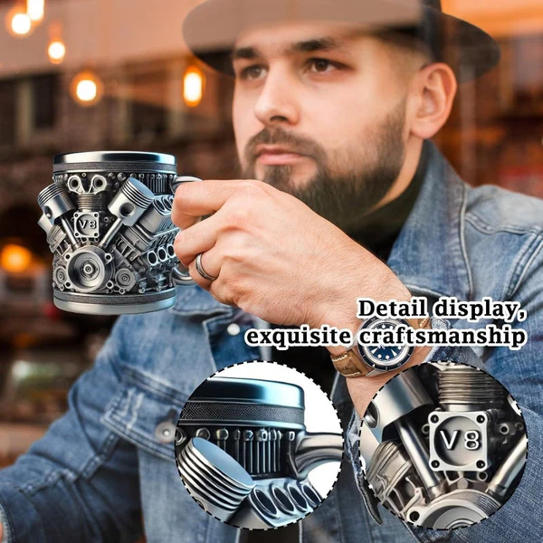 🏆 #1 Bestseller 🏆V8/V6 Engine Stainless Steel Cup
