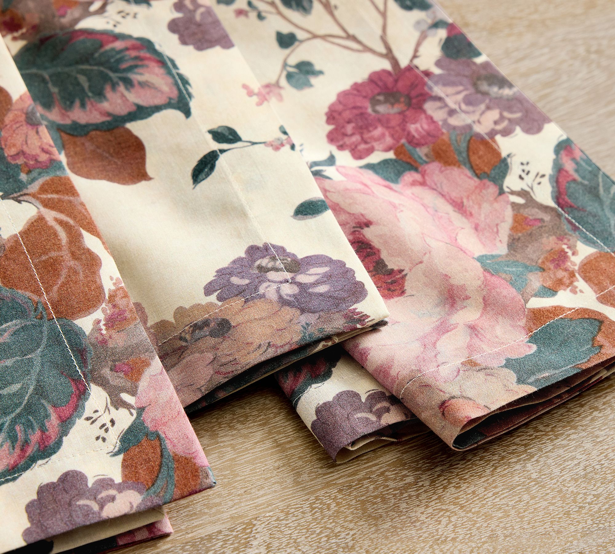 Cora Floral Organic Cotton Napkins - Set of 4