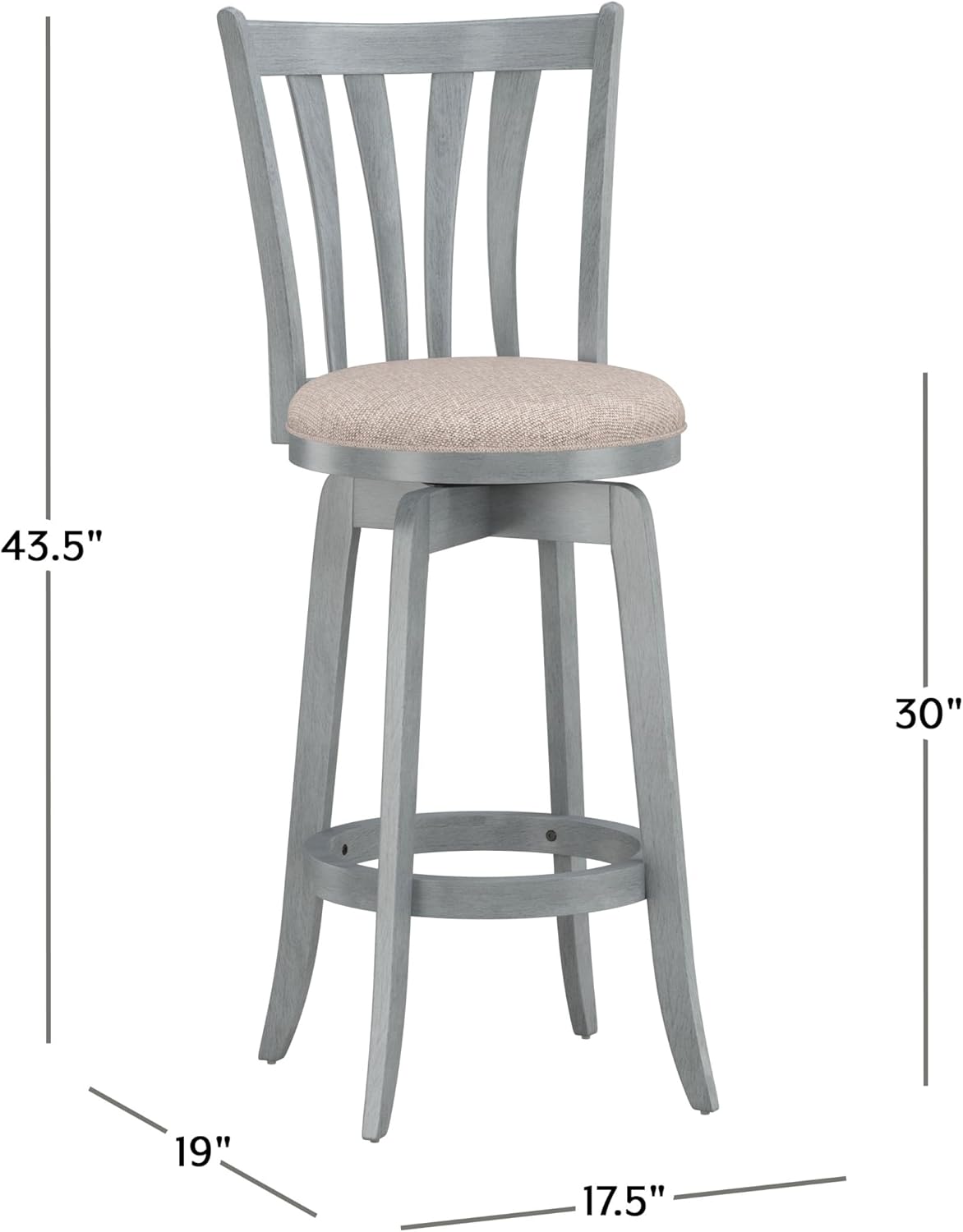 Hillsdale Furniture Savana Wood Bar Height Stool, 30