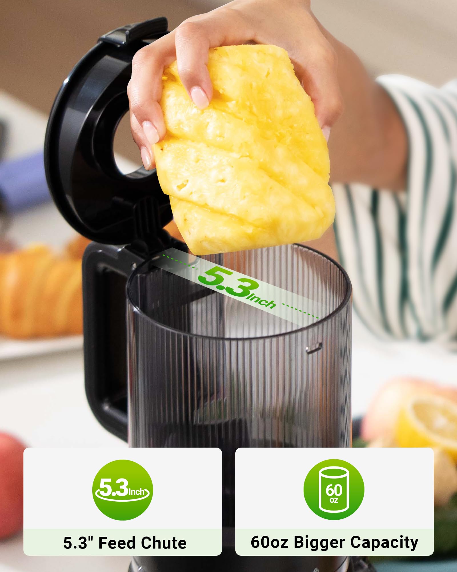 TUUMIIST Cold Press Juicer with 5.3
