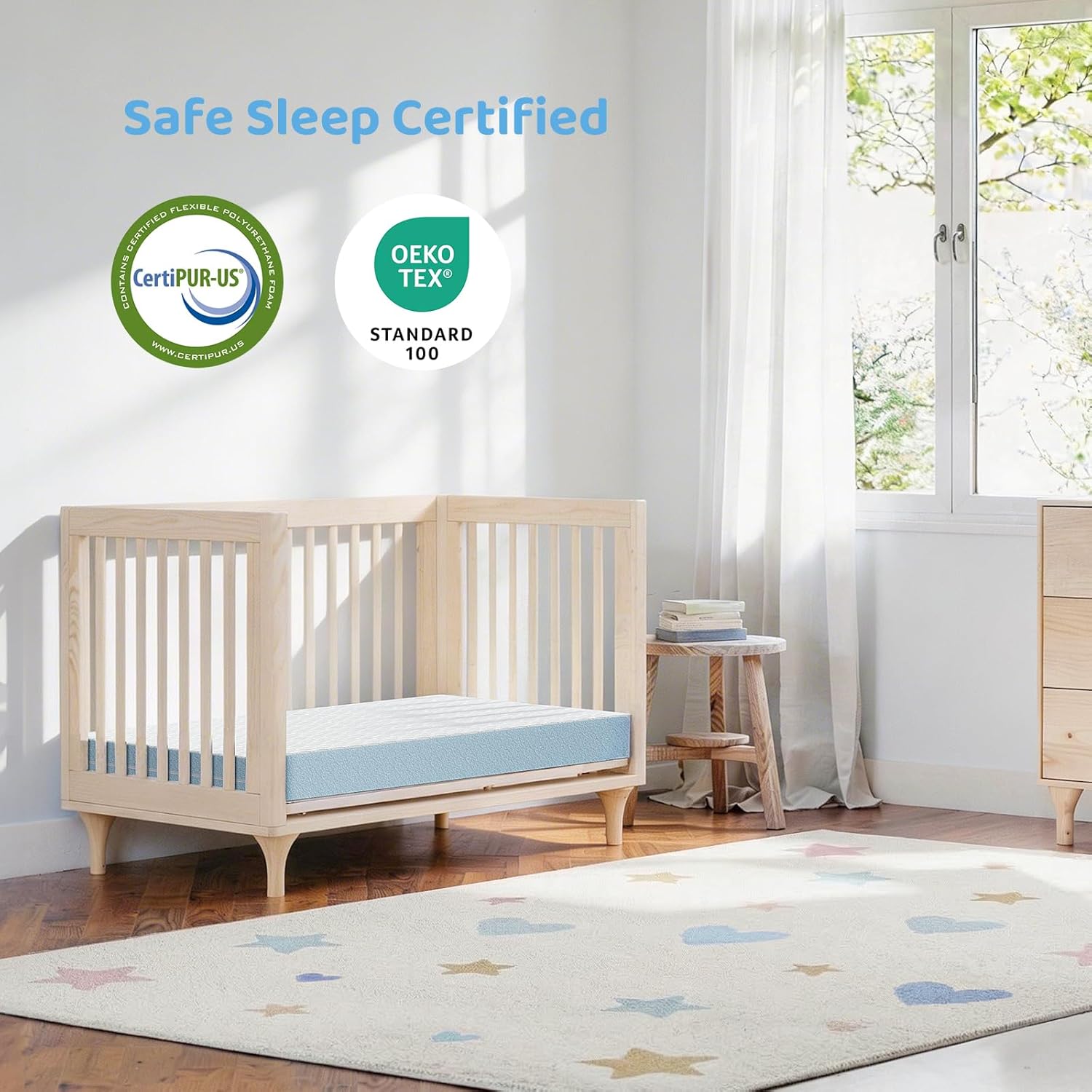 Dourxi Crib Mattress, Dual Firmness Soft & Firm Memory Foam Toddler Mattress with Breathable Washable Cover, CertiPUR-US Certified, Baby Mattresses 52