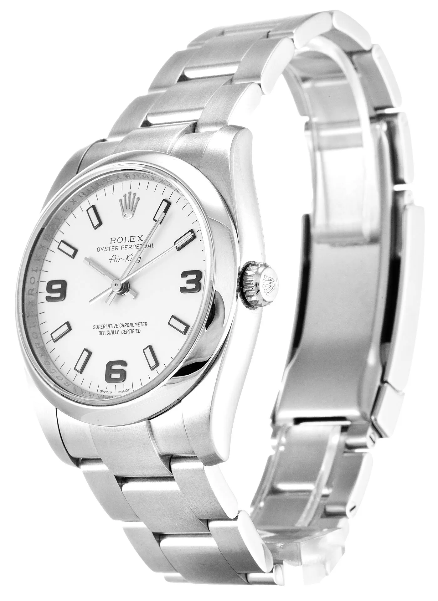Rolex Oyster Perpetual Air-King White Quarter Arabic 114200