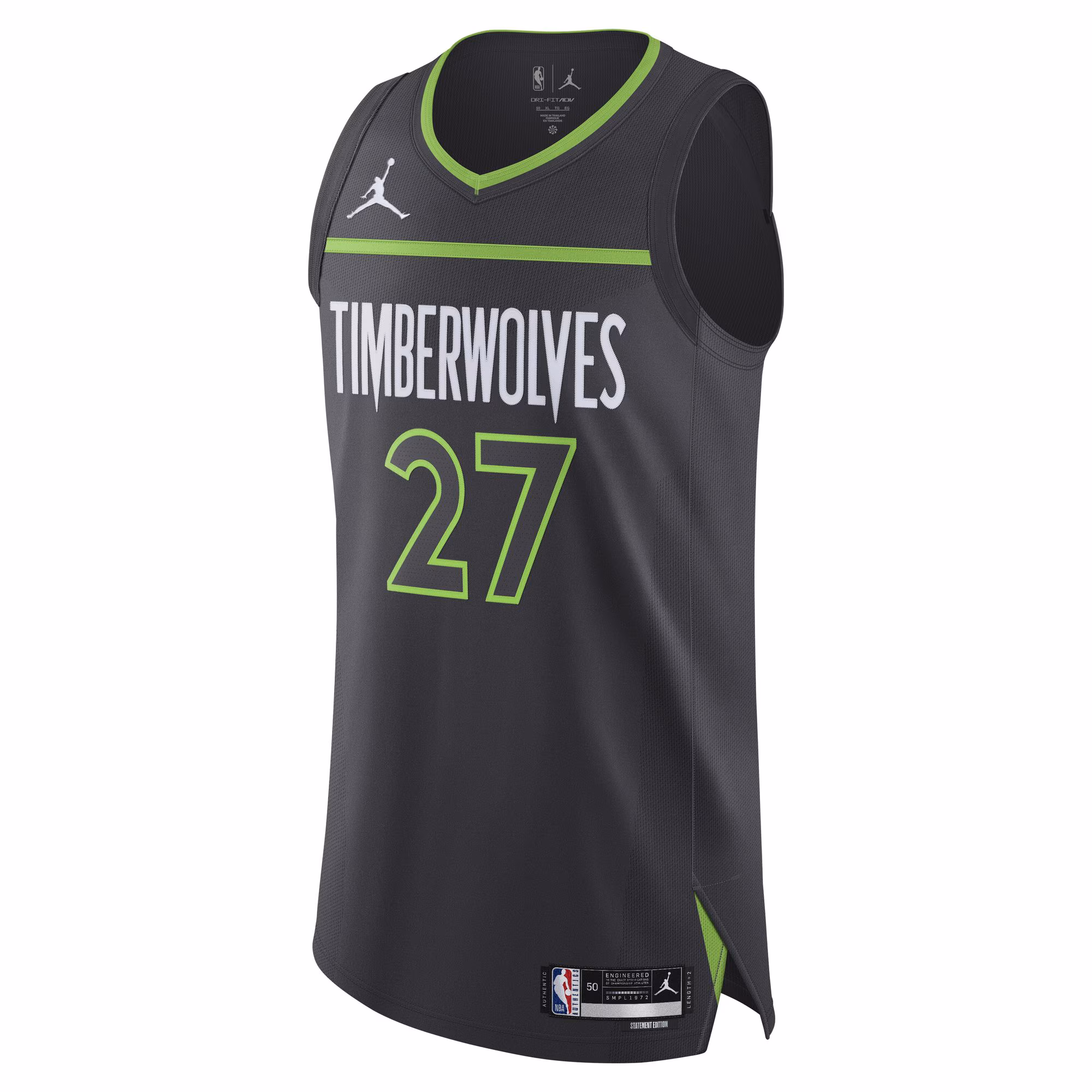 Rudy Gobert Minnesota Timberwolves Jordan Brand Authentic Jersey - Statement Edition - Anthracite