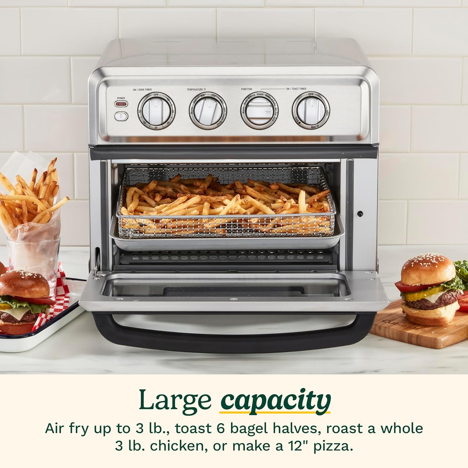 CUISINART Air Fryer Toaster Oven 8-in-1, 1800W, Stainless Steel