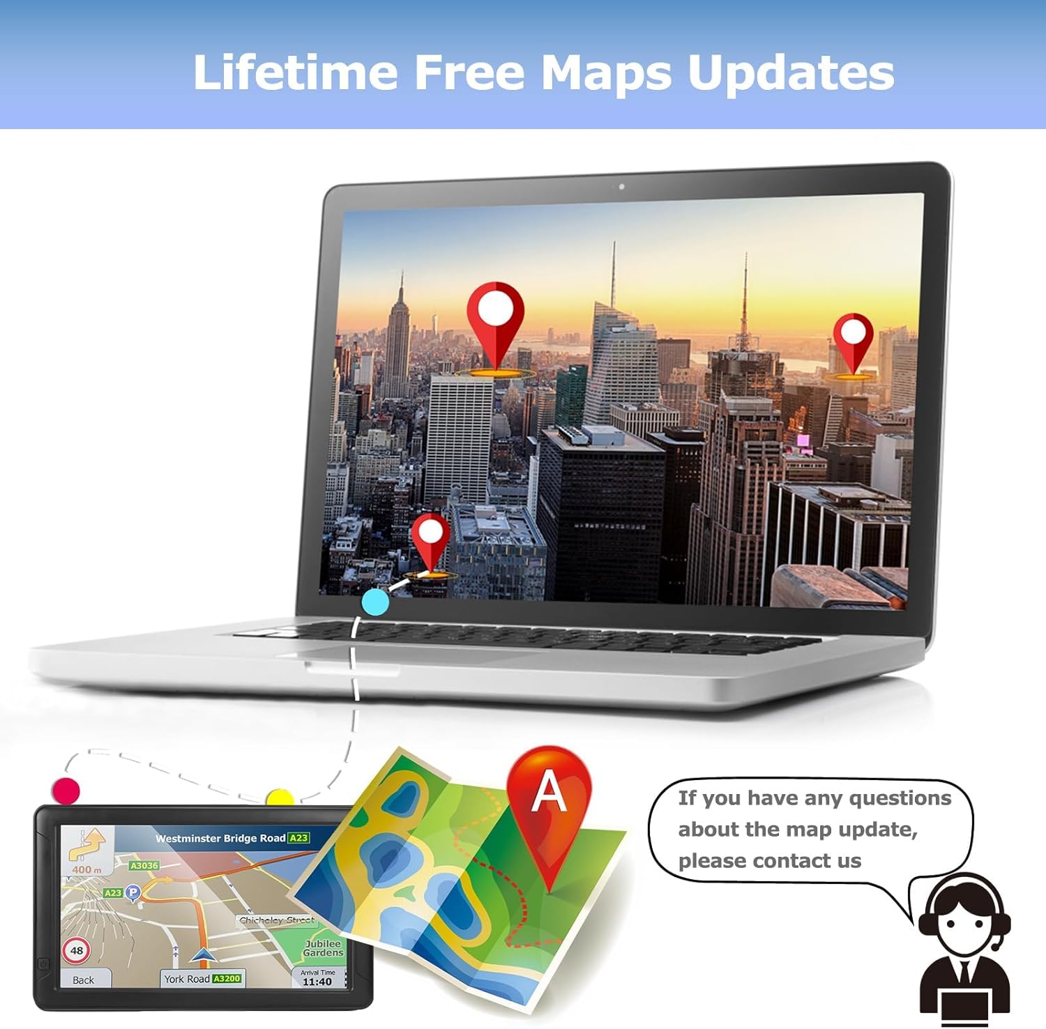 GPS Navigator for Car, Latest 2026 Map 9-inch Touch Screen 16GB GPS Navigation System,Truck GPS Navigation System,Voice Guidance and Speed Camera Warning GPS,Provides Lifetime Live Map Updates