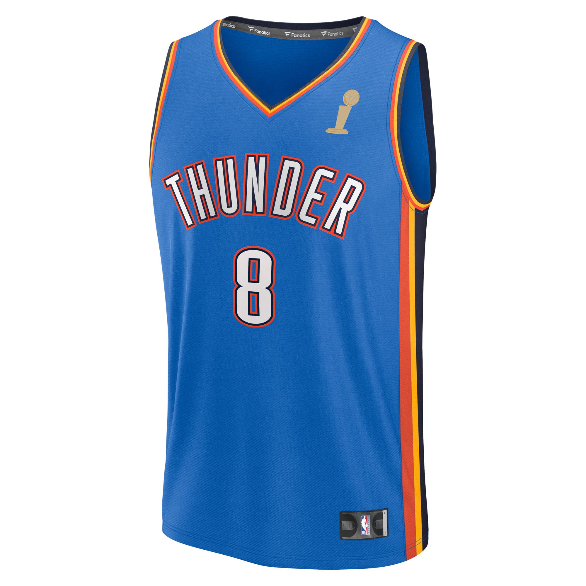 Jalen Williams Oklahoma City Thunder Fanatics Youth 2025 NBA Finals Champions Fast Break Replica Player Jersey - Blue - Icon Edition