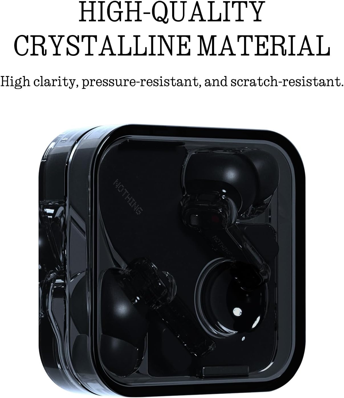 Nothing Ear Wireless Earbuds Bluetooth, 45dB Hybrid Smart ANC Earbuds, 11mm Deep Bass Boost, Hi-Res Audio with LDAC & LHDC 5.0, 6 Mics Call, 40.5H Playtime with Fast Charging Case, ChatGPT Supported