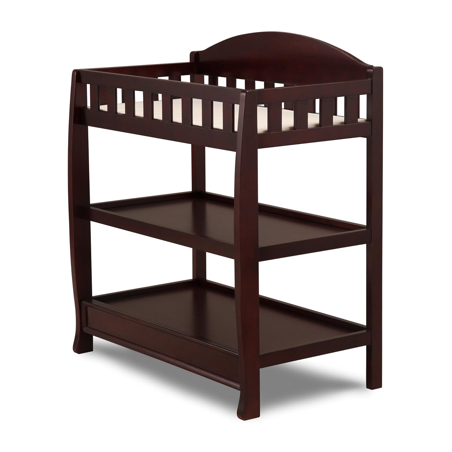 Delta Children Infant Changing Table with Pad, Espresso Cherry & Foam Contoured Changing Pad with Waterproof Cover