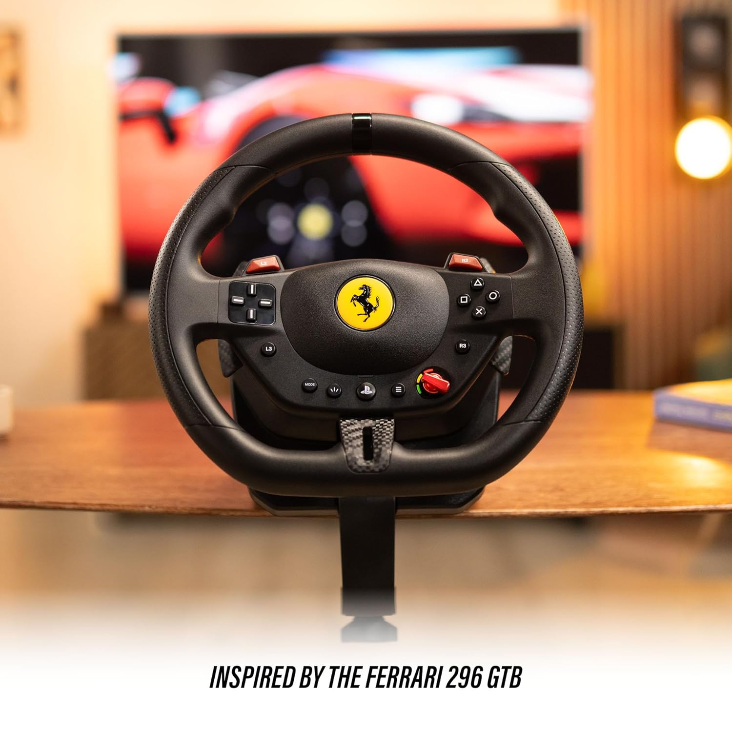Thrustmaster T98 Ferrari 296 GTB Racing Wheel and Pedal Set (compatible with PS5, PS4 & PC)