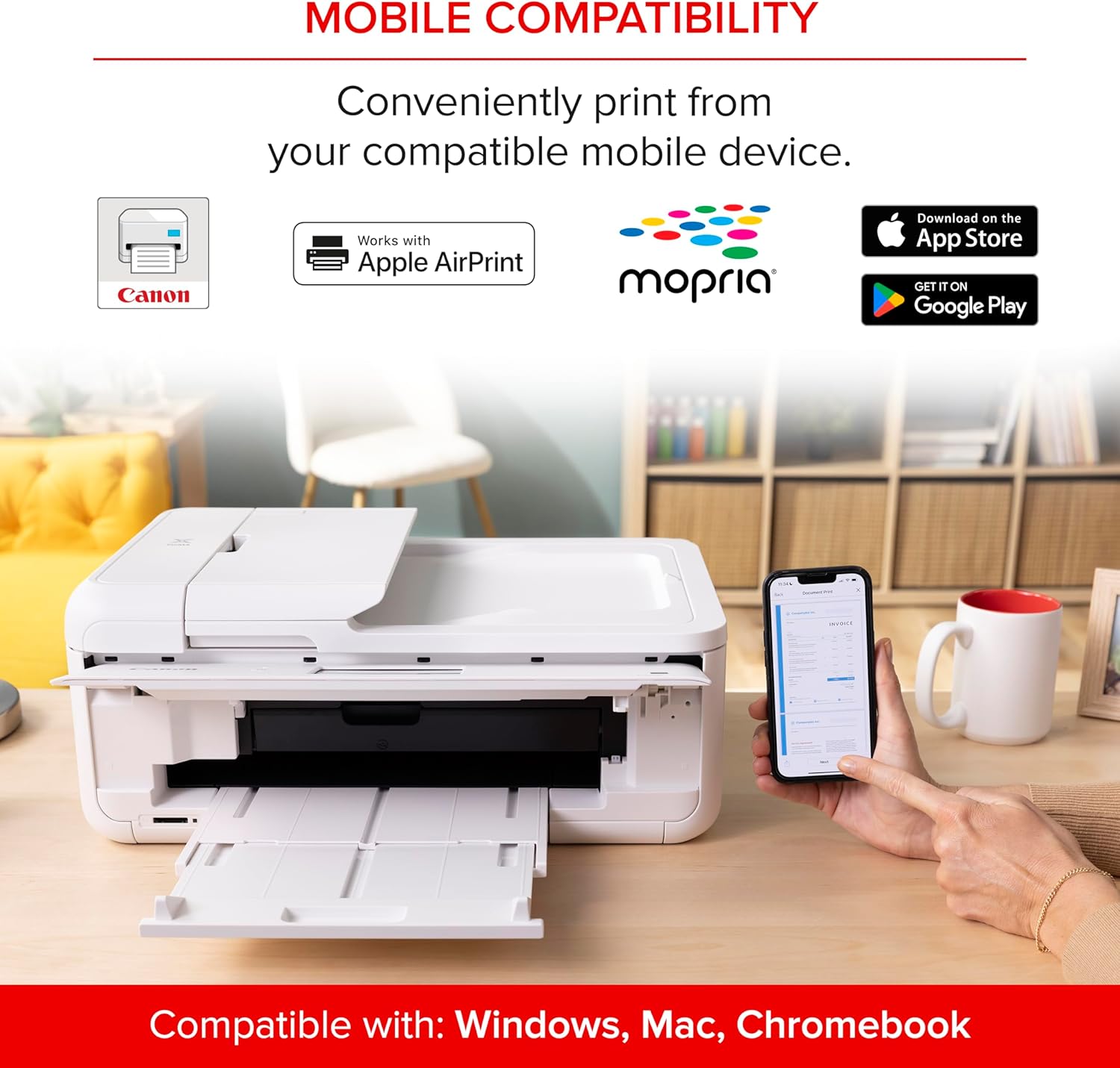 Canon PIXMA TS9521Ca – Wireless Home All-in-One Inkjet Printer
