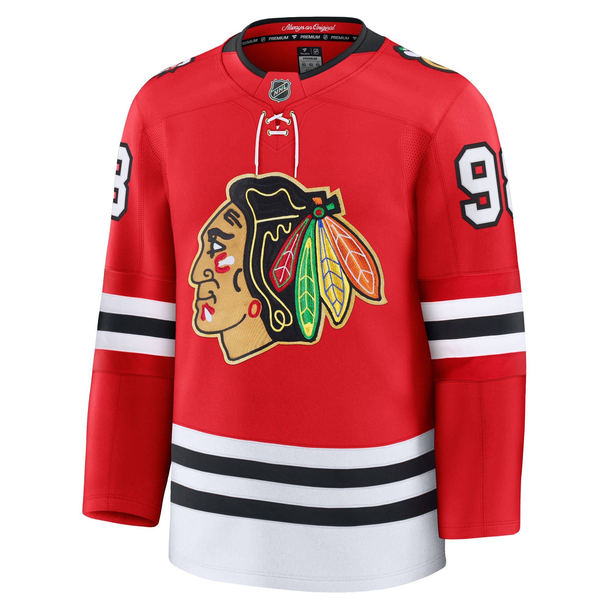 Connor Bedard Chicago Blackhawks Fanatics Centennial Premium Player Jersey - Red