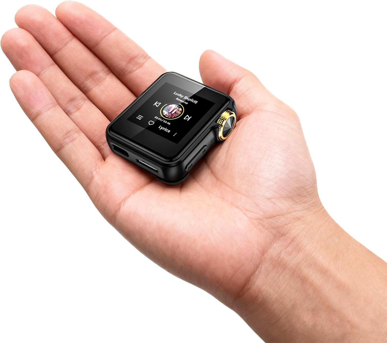 H2 Mini MP3 Player with APTX Bluetooth, Hi-Res Audio, Lossless DSD/FLAC, Touch Screen & Wearable Clip, Portable Music Player for Running, Workout & Travel, 64GB Memory, Supports up to 512GB
