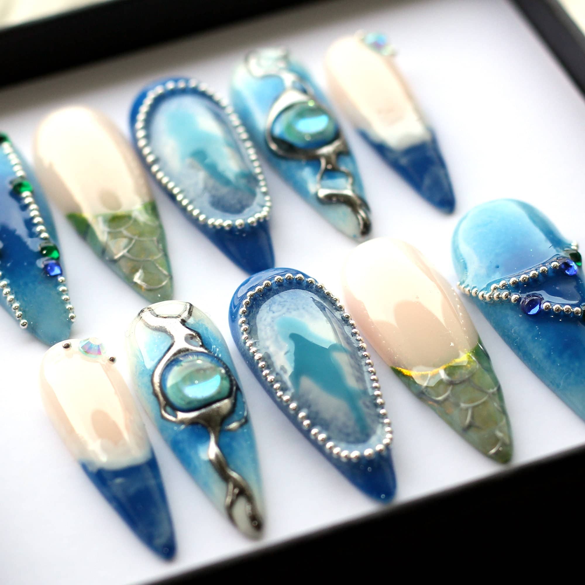 Ocean Breeze Press On NailsOcean Breeze Press On Nails - SAYEGIRLS