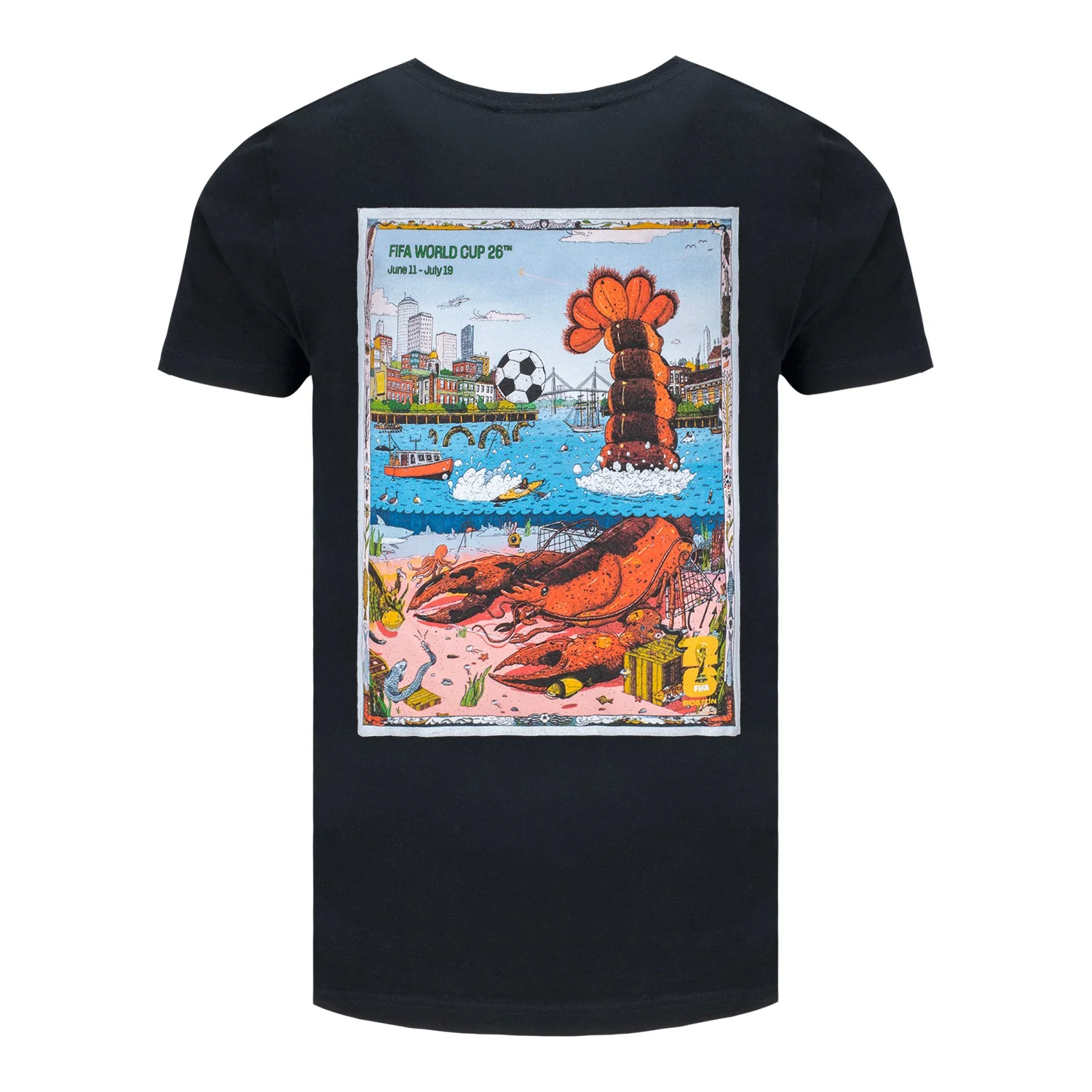 FIFA World Cup 2026™ Boston Poster Black T-Shirt - Unisex