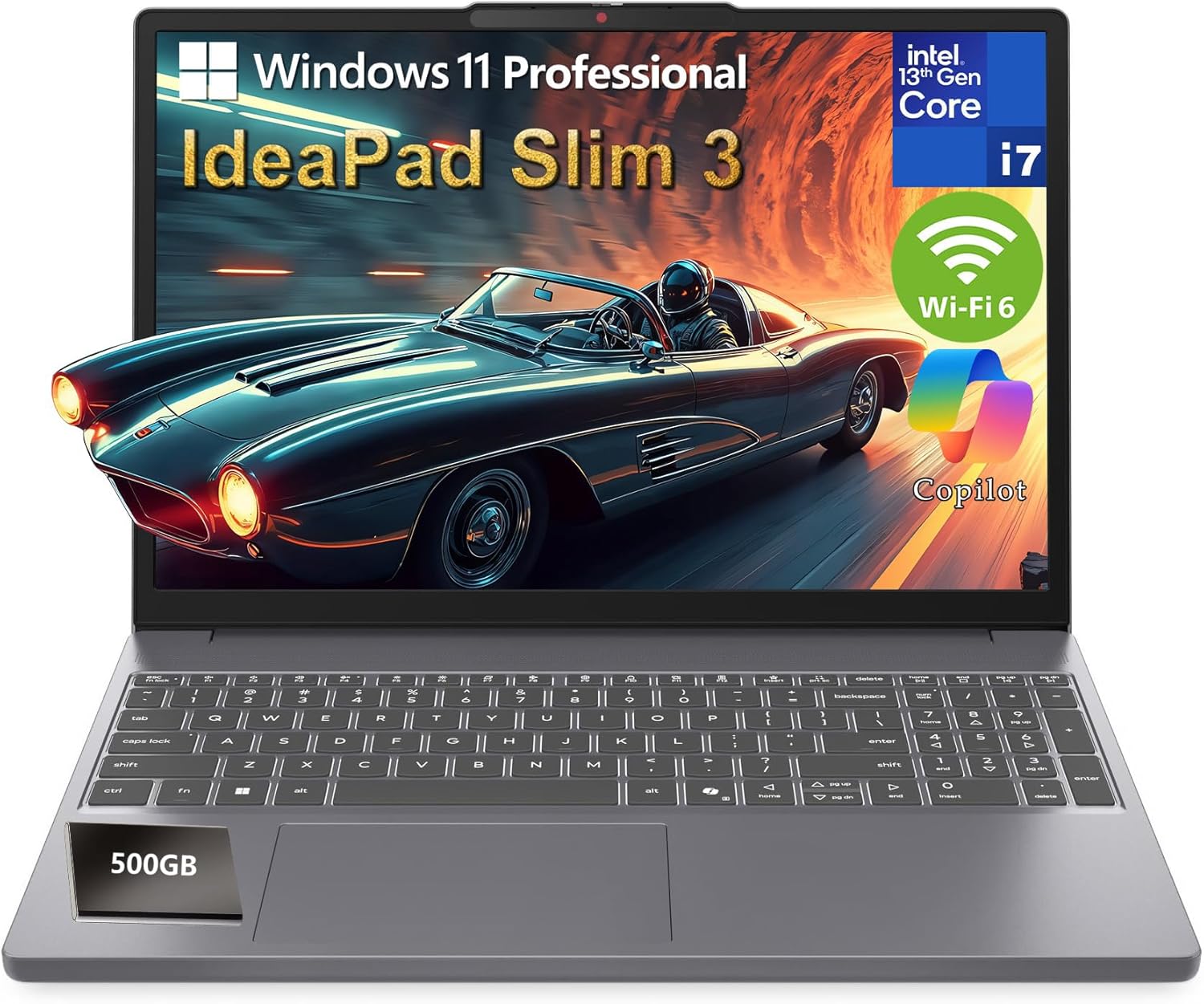 Lenovo 2026 Laptop Computer, 13th Gen Intel i7, 16GB DDR5 RAM, 512GB SSD, 15