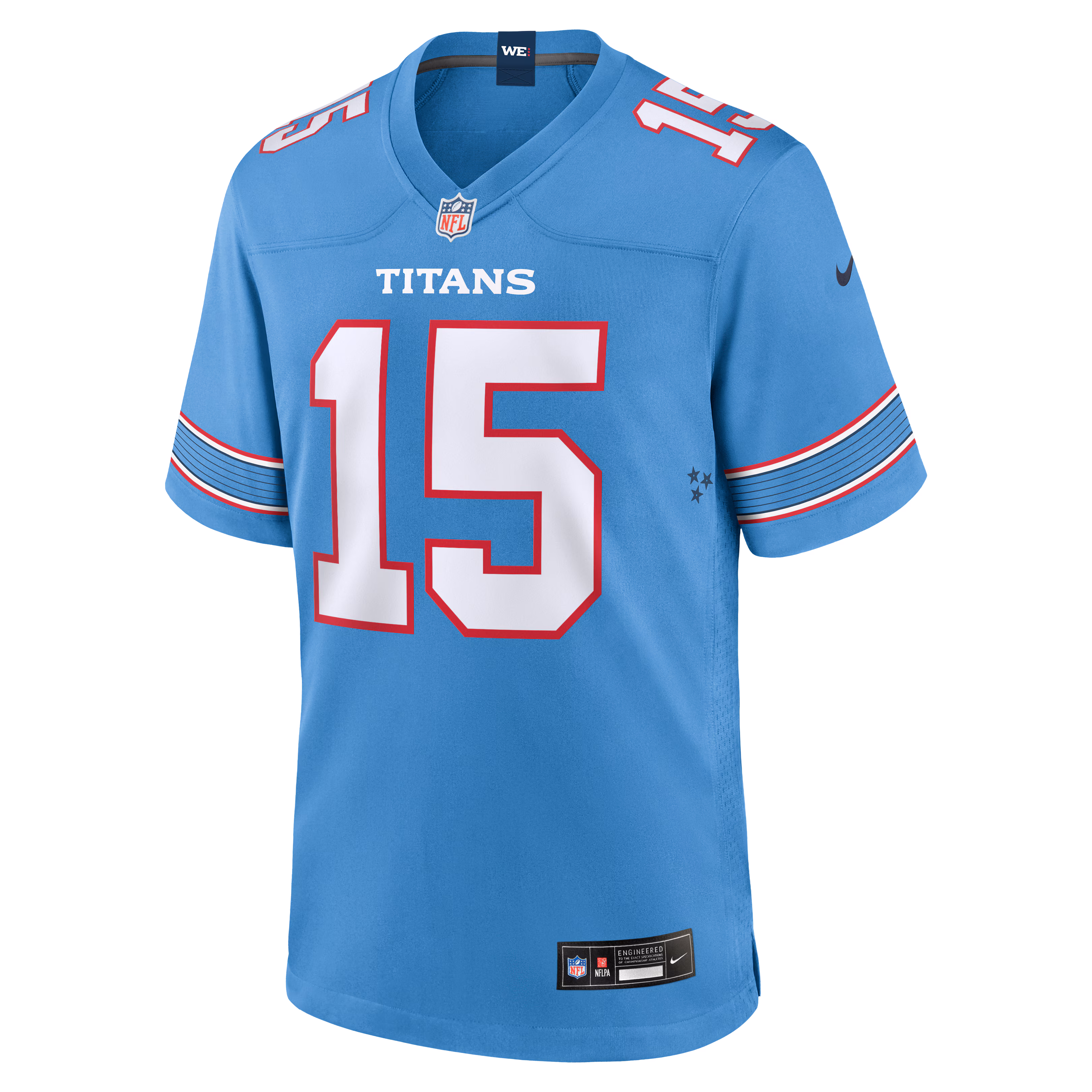 Keldric Faulk Tennessee Titans Nike 2026 NFL Draft First Round Pick No.31 Game Jersey - Light Blue