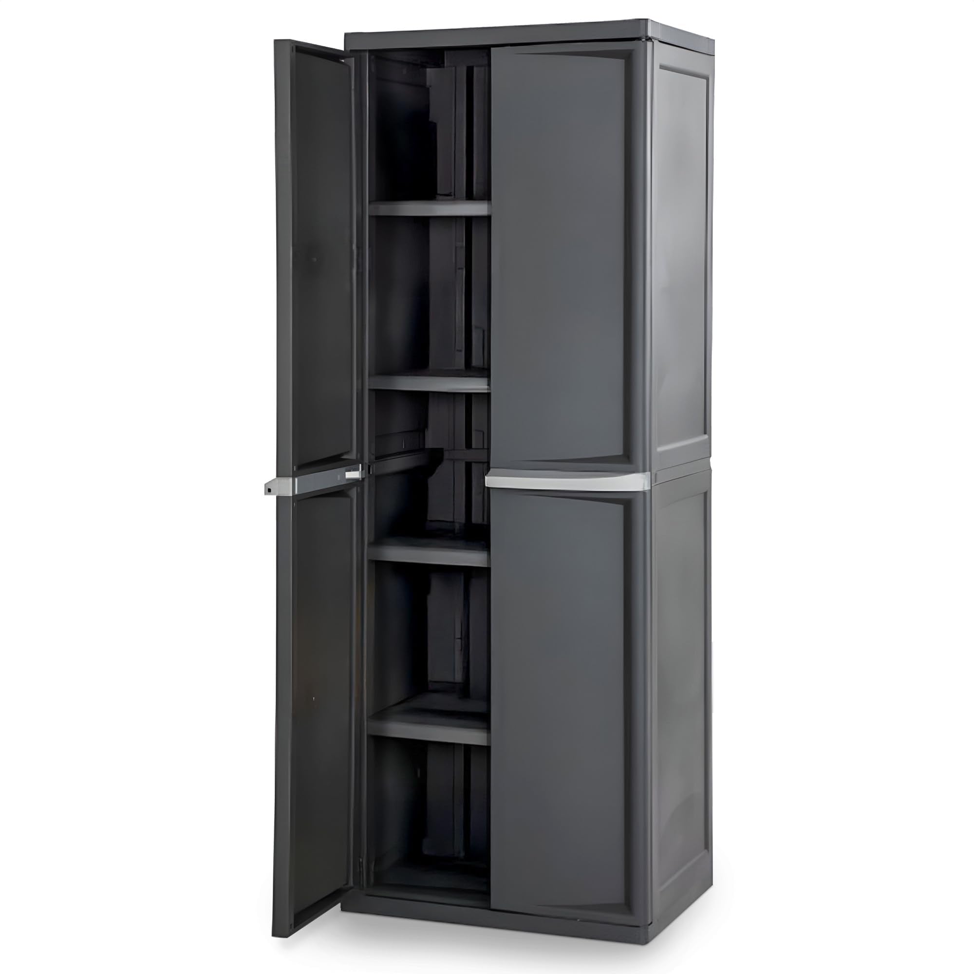 STERILITE 4 Shelf Plastic Storage Cabinet - Heavy Duty Organizer