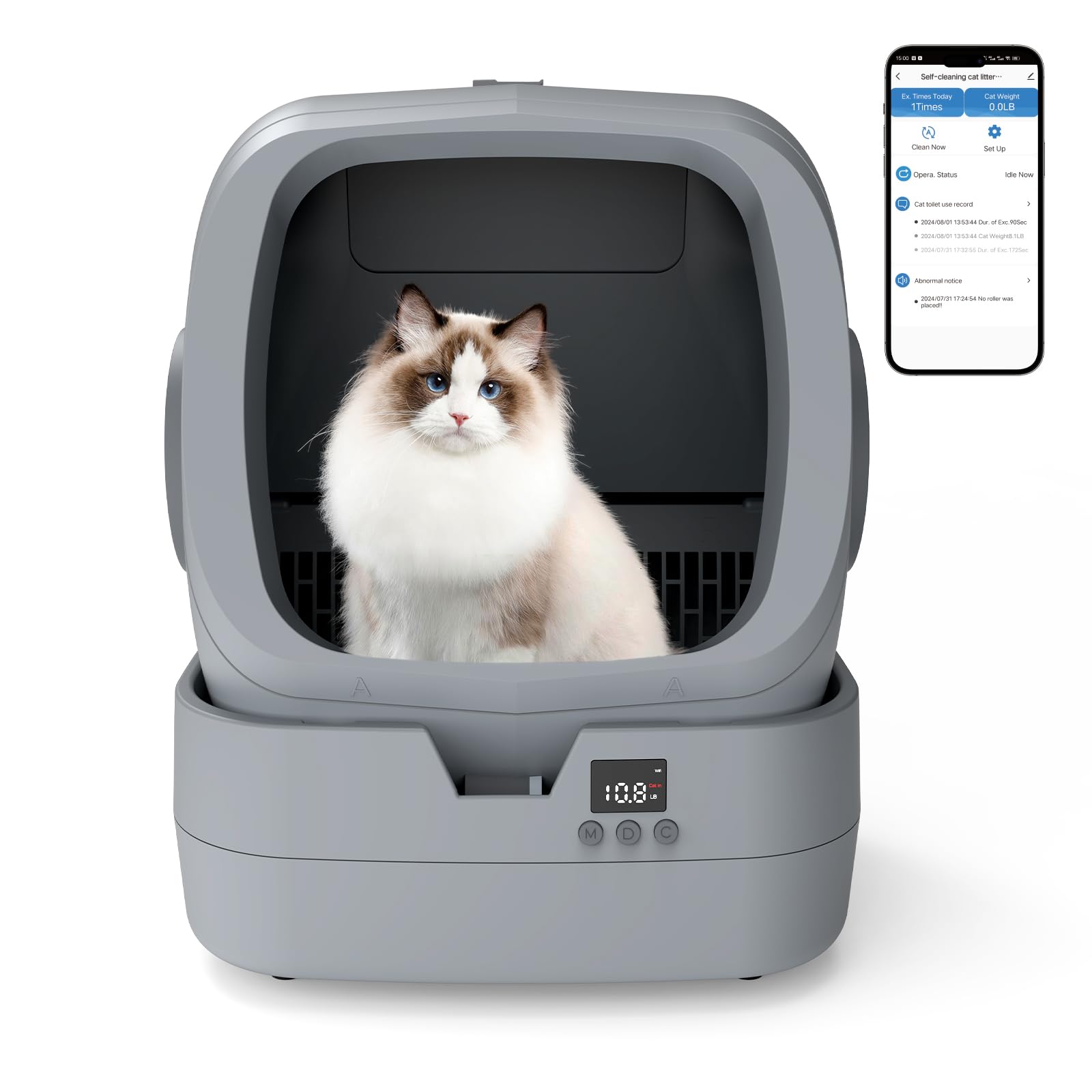 UPFAS Automatic Self-Cleaning Cat Litter Box - APP Control