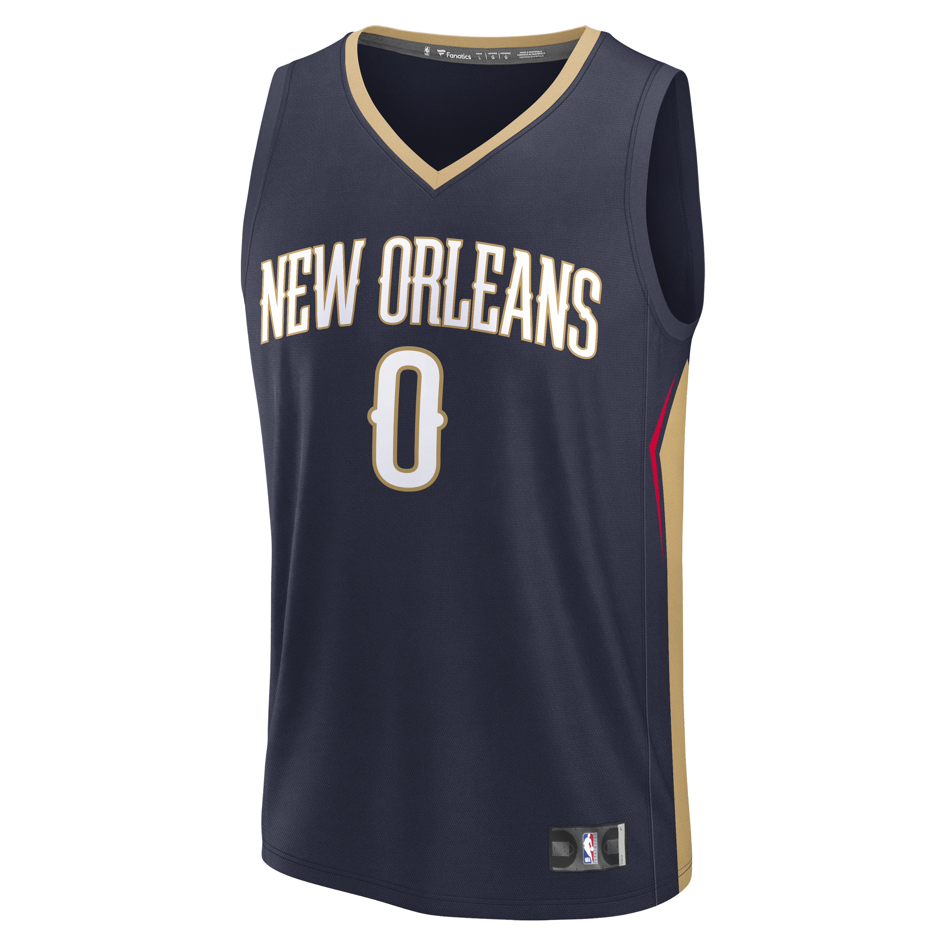 Jeremiah Fears New Orleans Pelicans Fanatics Fast Break Replica Jersey - Navy - Icon Edition