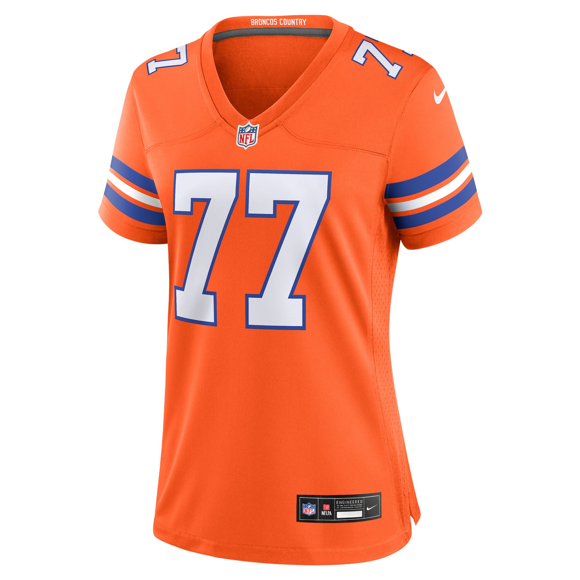 Quinn Meinerz Denver Broncos Nike Women's Mile High Collection 1977 Throwback Player Game Jersey - Orange