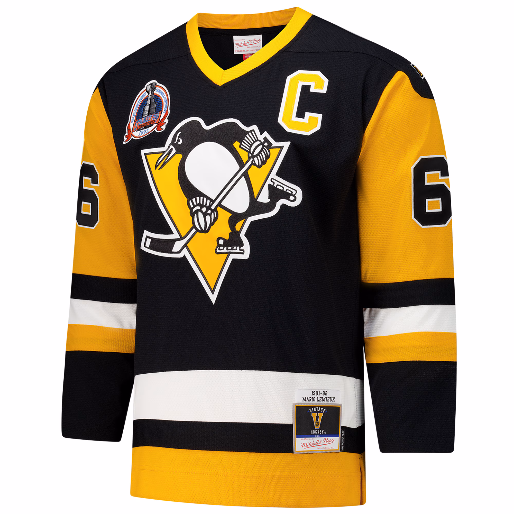 Mario Lemieux Pittsburgh Penguins 1991-92 Power Play Jersey - Black