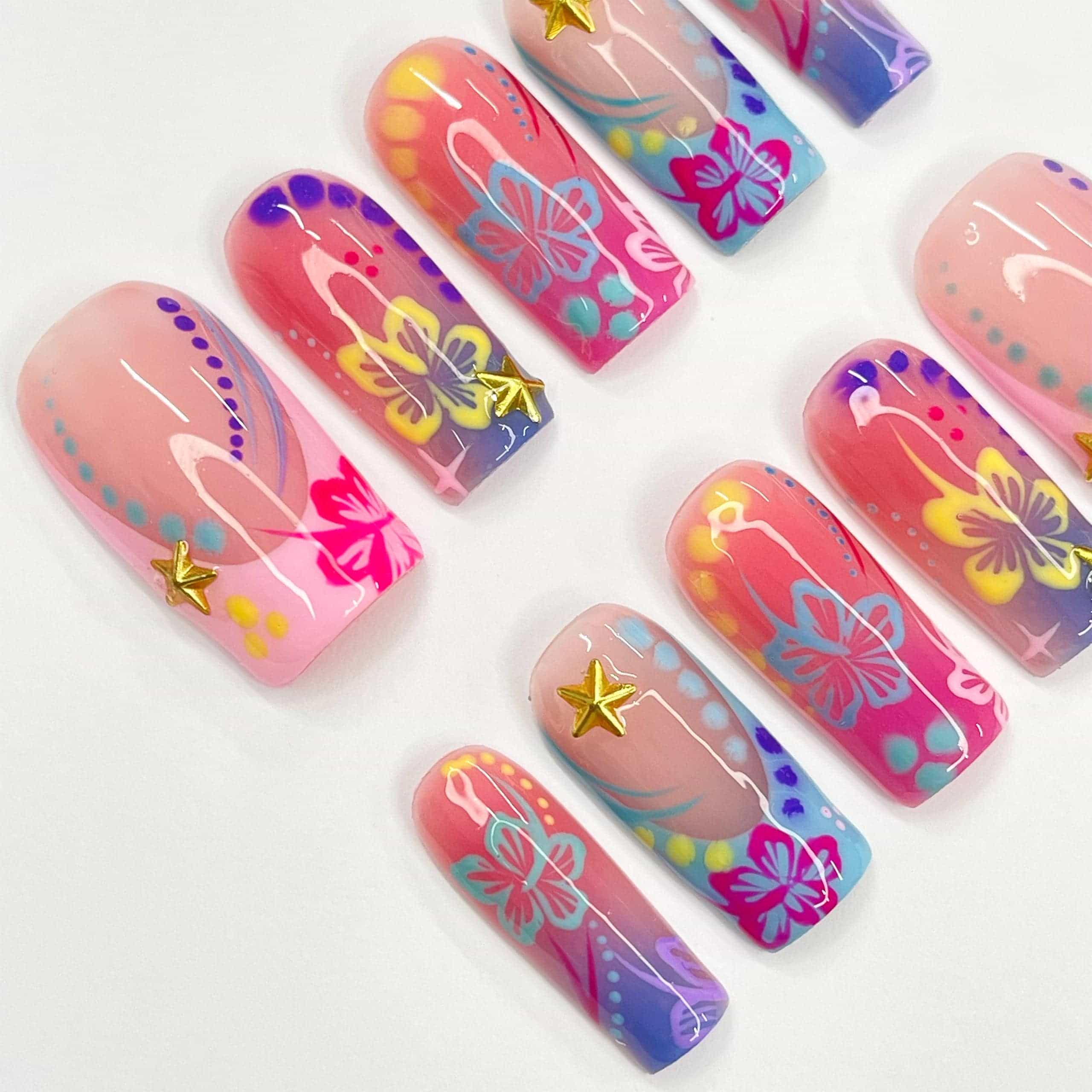 Floral Whimsy Press On NailsFloral Whimsy Press On Nails - SAYEGIRLS