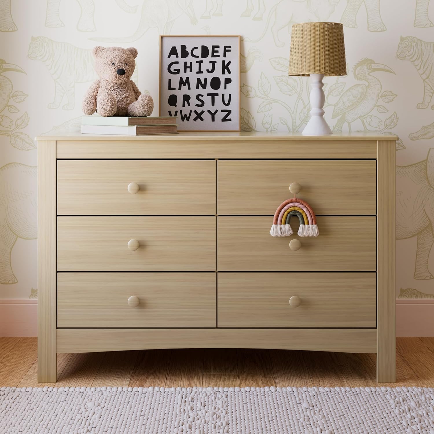 Graco Noah 6-Drawer Dresser (Driftwood) – GREENGUARD Gold Certified, Wood Dresser for Bedroom, Kids & Nursery Storage Chest, Safety Interlocking Drawers, Pre-Installed Tracks, Kids Chest
