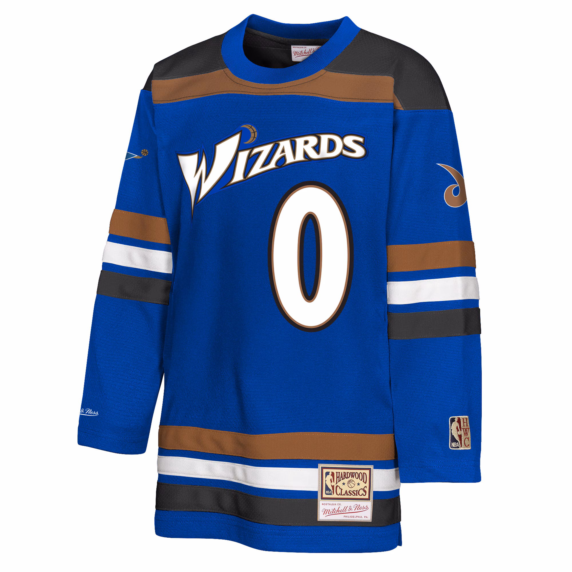 Gilbert Arenas Washington Wizards Mitchell & Ness Youth Maxxed Out 2.0 Fashion Hockey Jersey - Blue