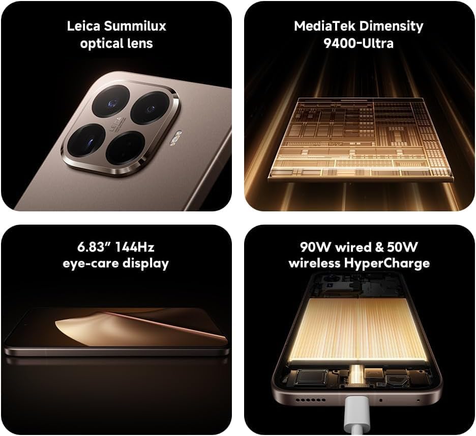XIAOMI 15T PRO Ai 5G (Compatible with Tmobile Mint Tello & Global) (512GB + 12GB) NFC Global ROM Unlocked 50MP Triple Pro Leica Cam eSIM 6.83