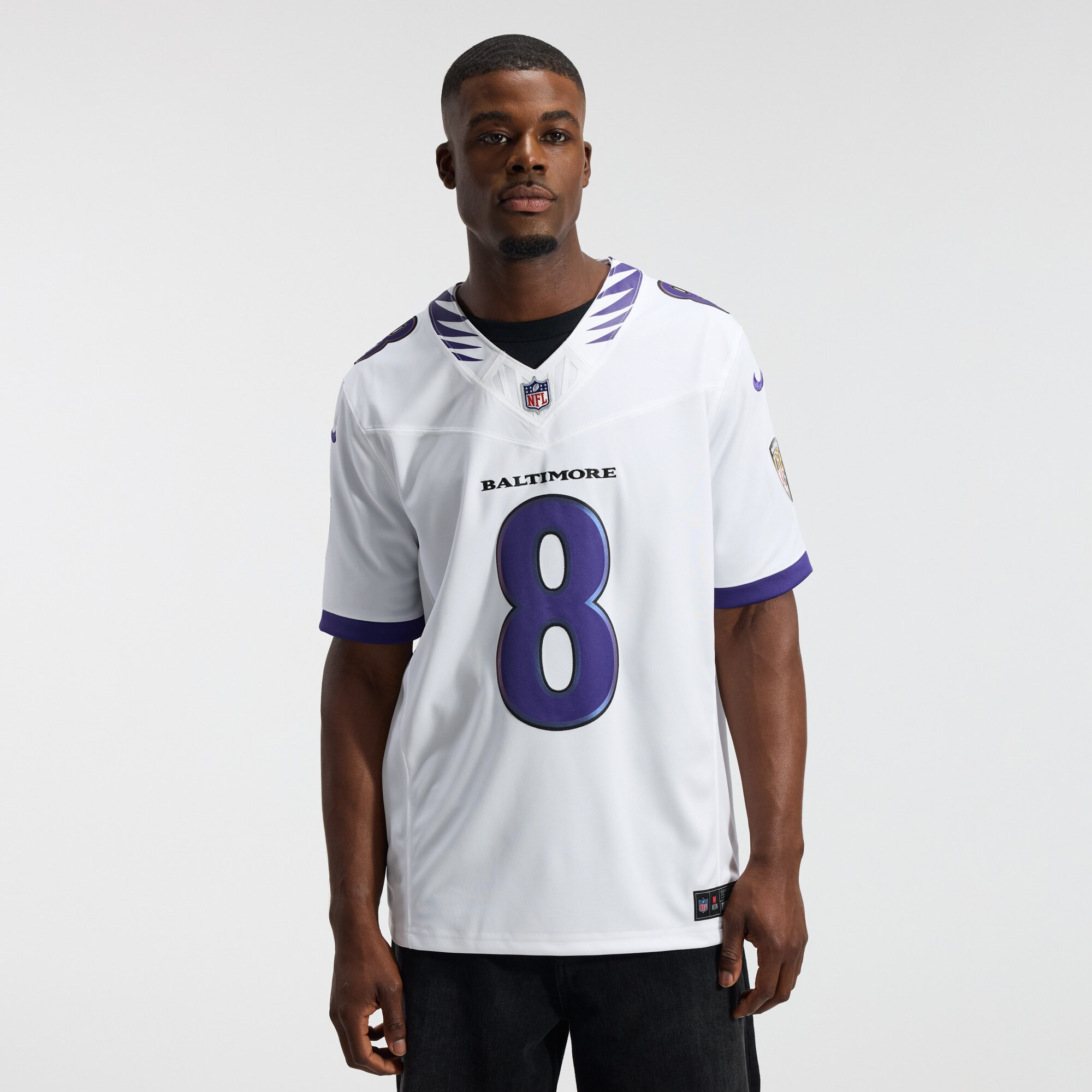 Lamar Jackson Baltimore Ravens Nike Vapor F.U.S.E. Stitched Limited Jersey - White