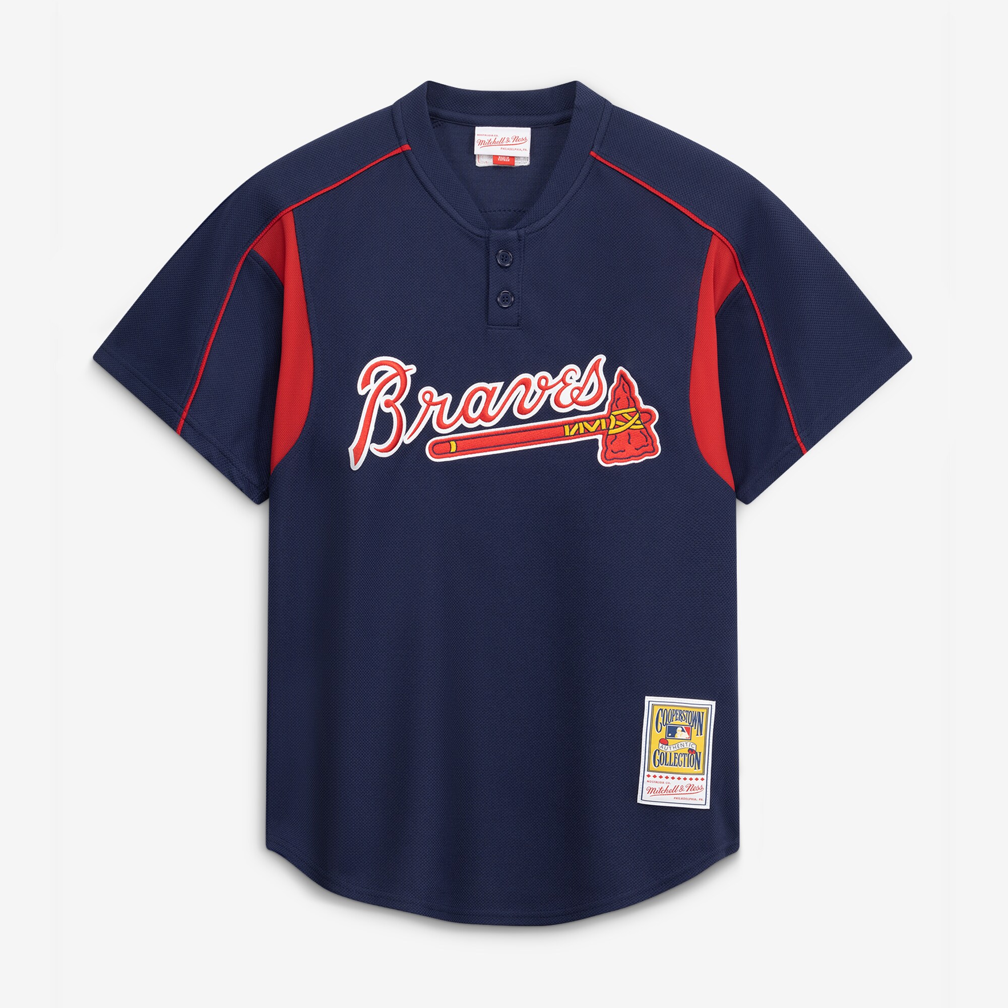 Chipper Jones Atlanta Braves Mitchell & Ness Authentic Batting Practice Jersey - Navy