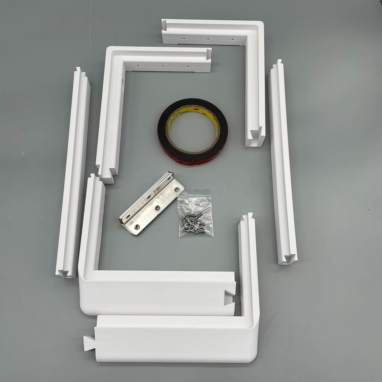 Flat Mount Kit for Starlink Gen 3 Standard Antenna- Speed Mount 1.9in Ultra Low Profile for Campers and RVs - (White ABS)