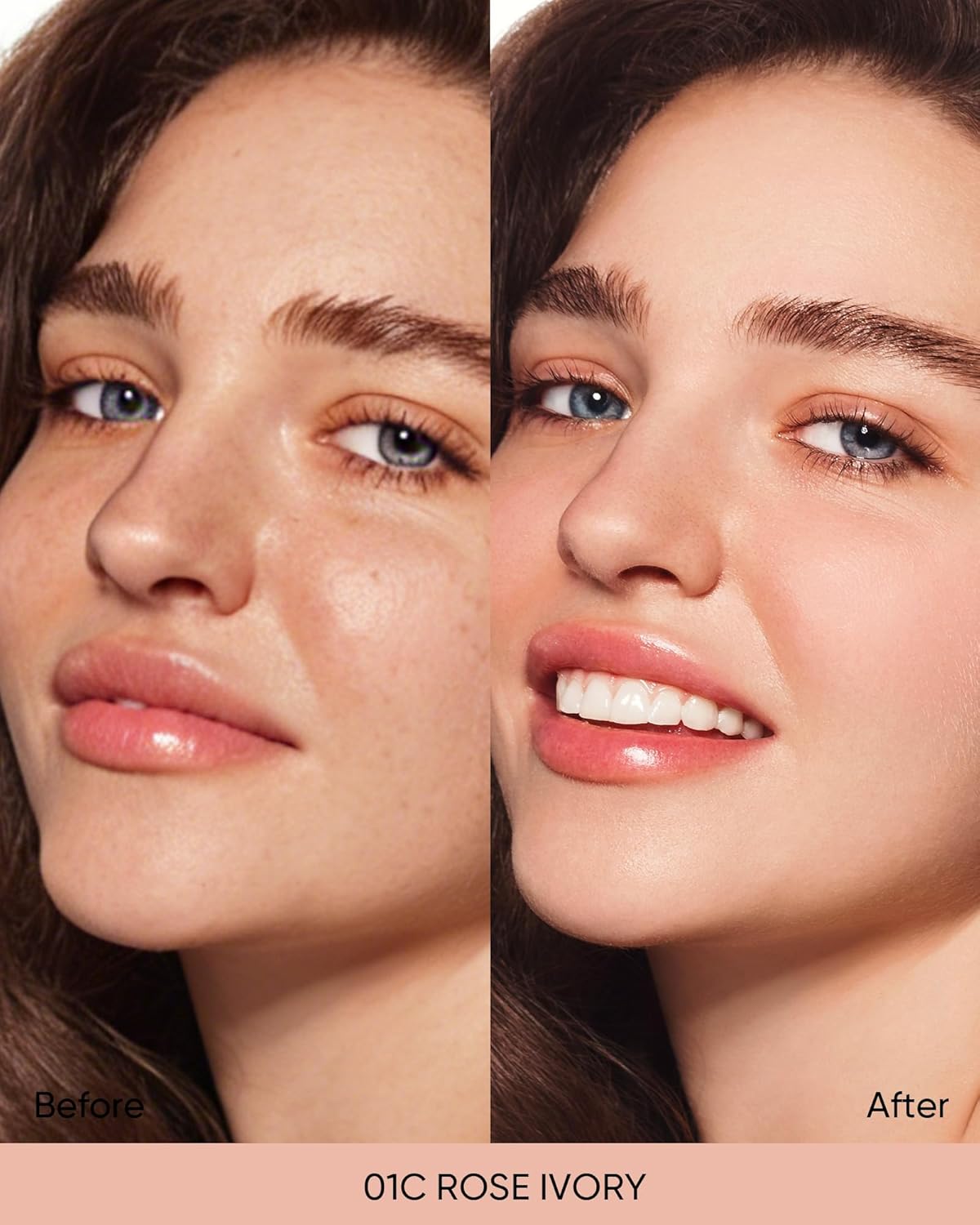 SKINTIFIC Velvet Matte Cushion Foundation Blue #01C Rose Ivory| Full Coverage,12H Oil Control,Ideal for Oily & Combination Skin,Waterproof,Long-Lasting, Lightweight, Hydrating,Transfer-Proof