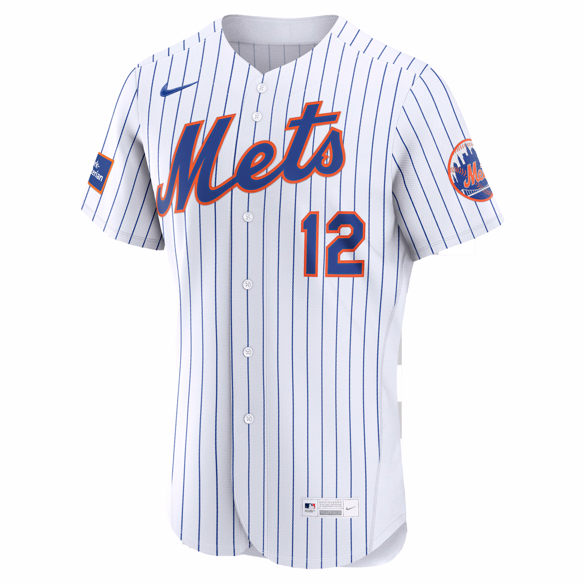 Francisco Lindor New York Mets Nike Home Authentic Sponsor Patch Jersey - White