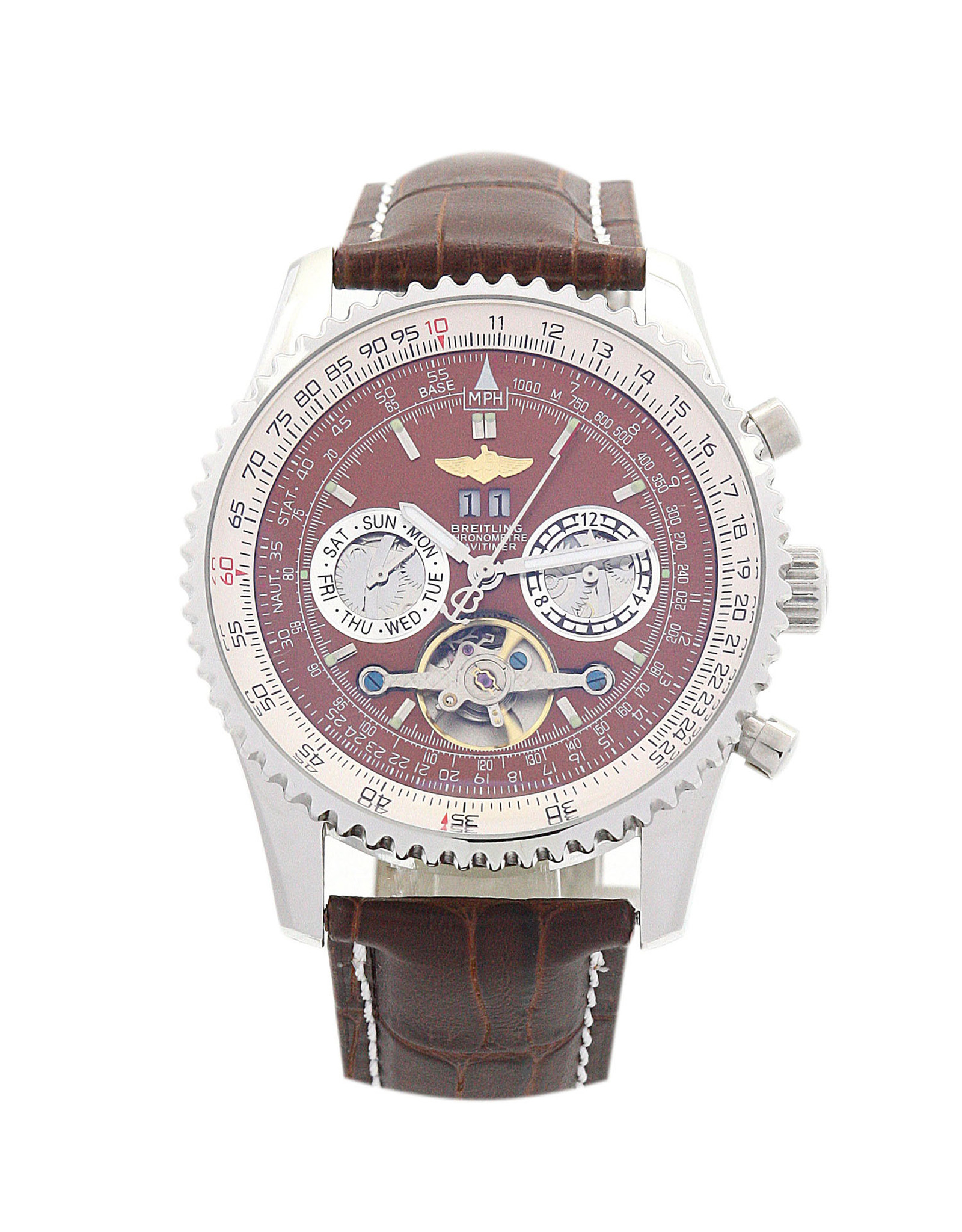 Navitimer World Red Dial Stick Markers A24322