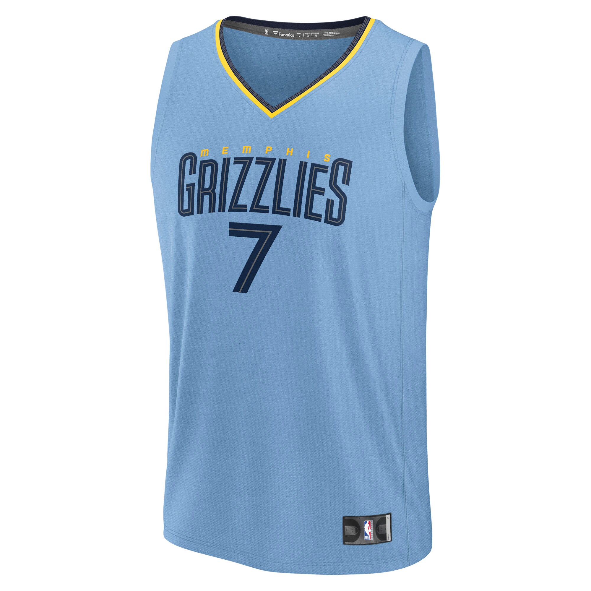 Santi Aldama Memphis Grizzlies Fanatics Fast Break Replica Player Jersey - Statement Edition - Light Blue