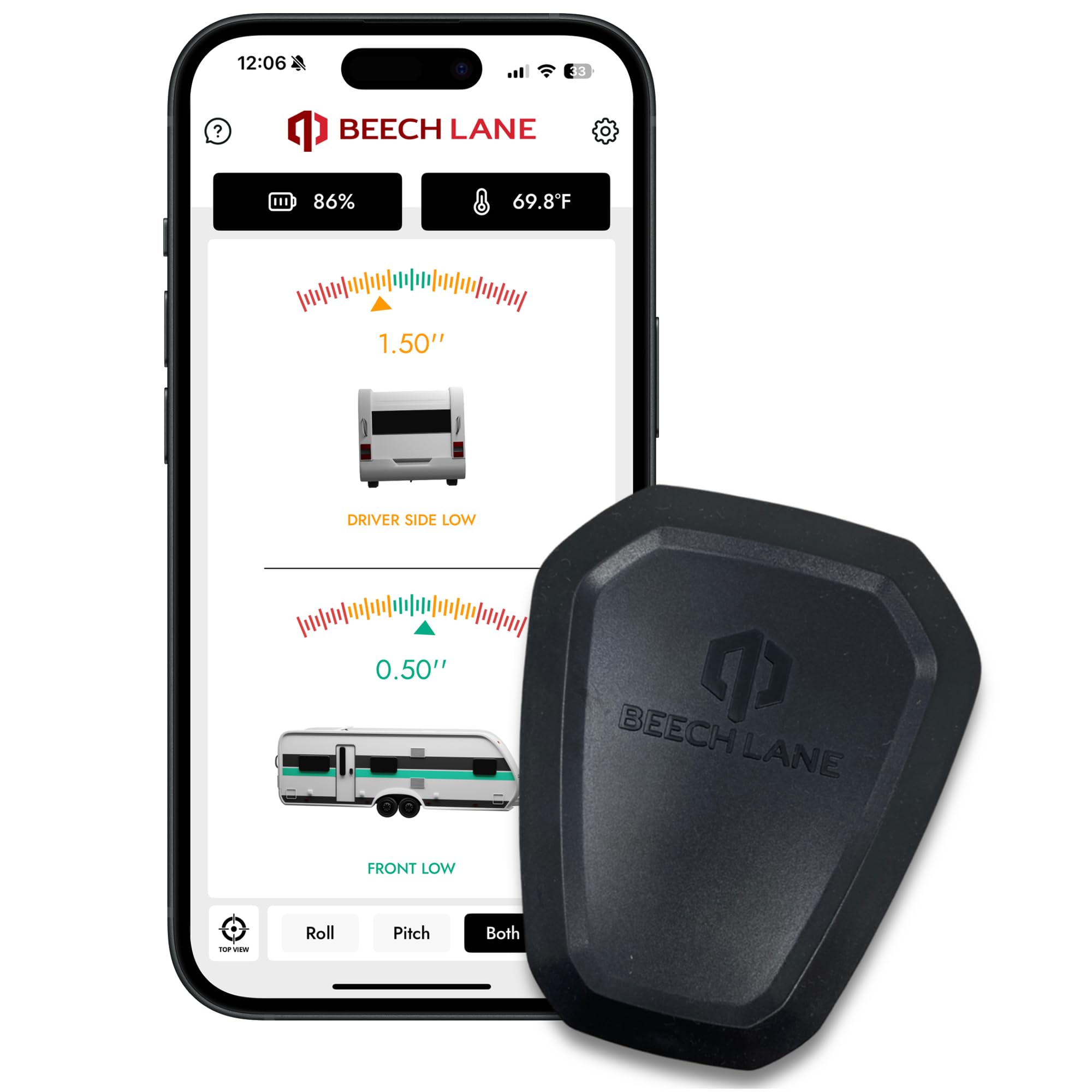 BEECH LANE Wireless RV Leveling System with Smartphone App